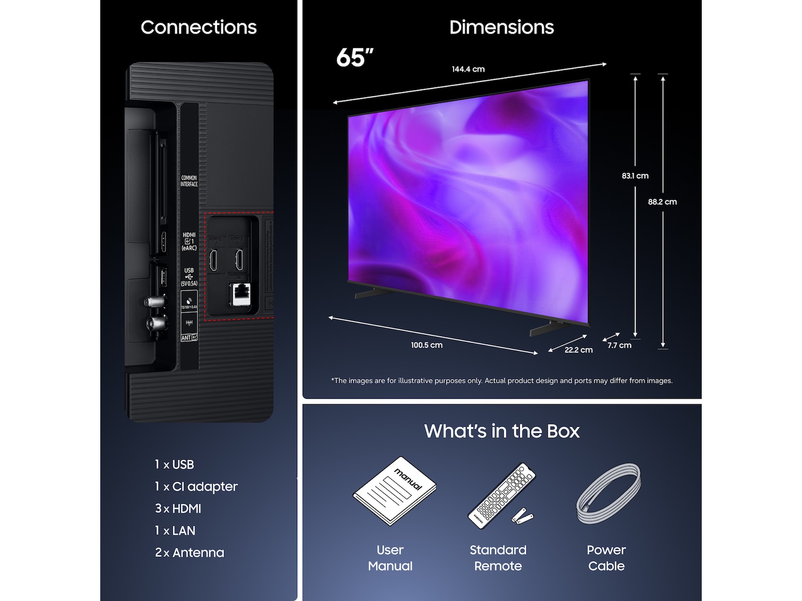 Samsung Crystal UHD 4K Smart TV U7005H 60 - 69 tommer TV