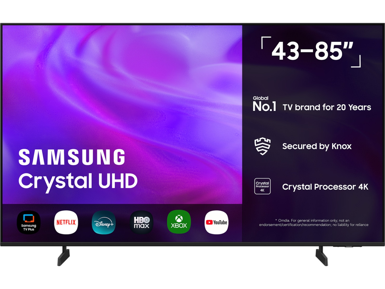 Samsung Crystal UHD 4K Smart TV U7005H 50 - 59 tommer TV