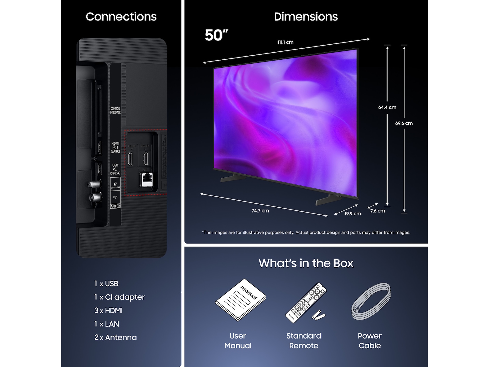Samsung Crystal UHD 4K Smart TV U7005H 50 - 59 tommer TV