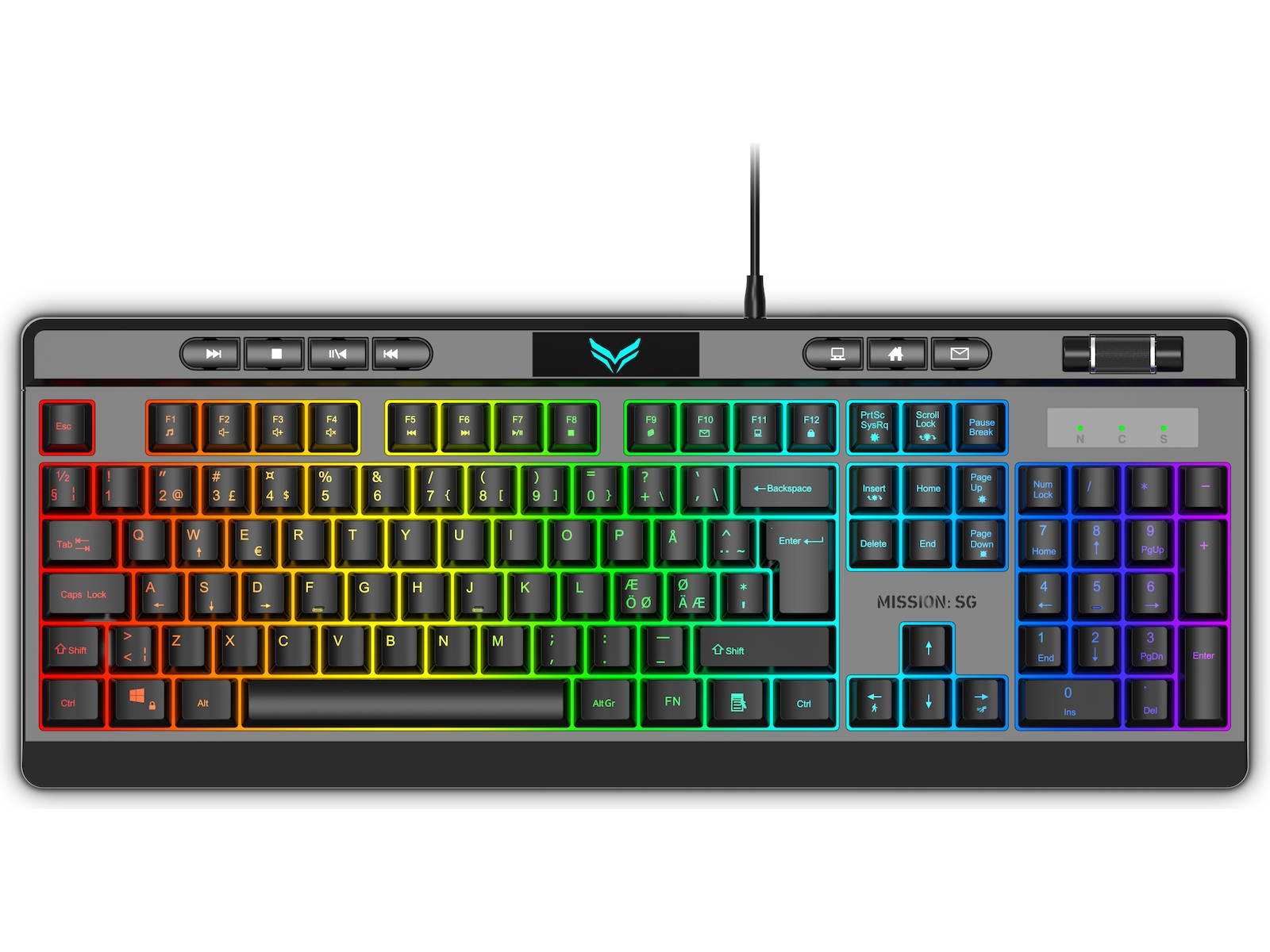 Mission SG TitanKey 1 RGB Gaming Membrantastatur Gamingtastatur