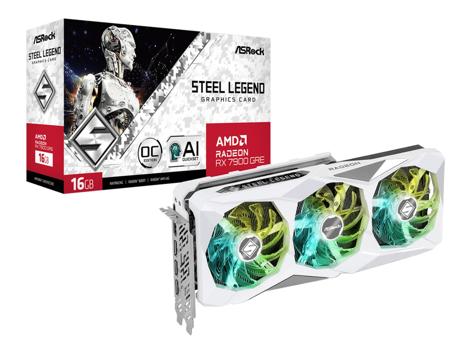 ASRock AMD Radeon RX 7900 GRE Steel Legend OC -B-Grade Demo skjermkort
