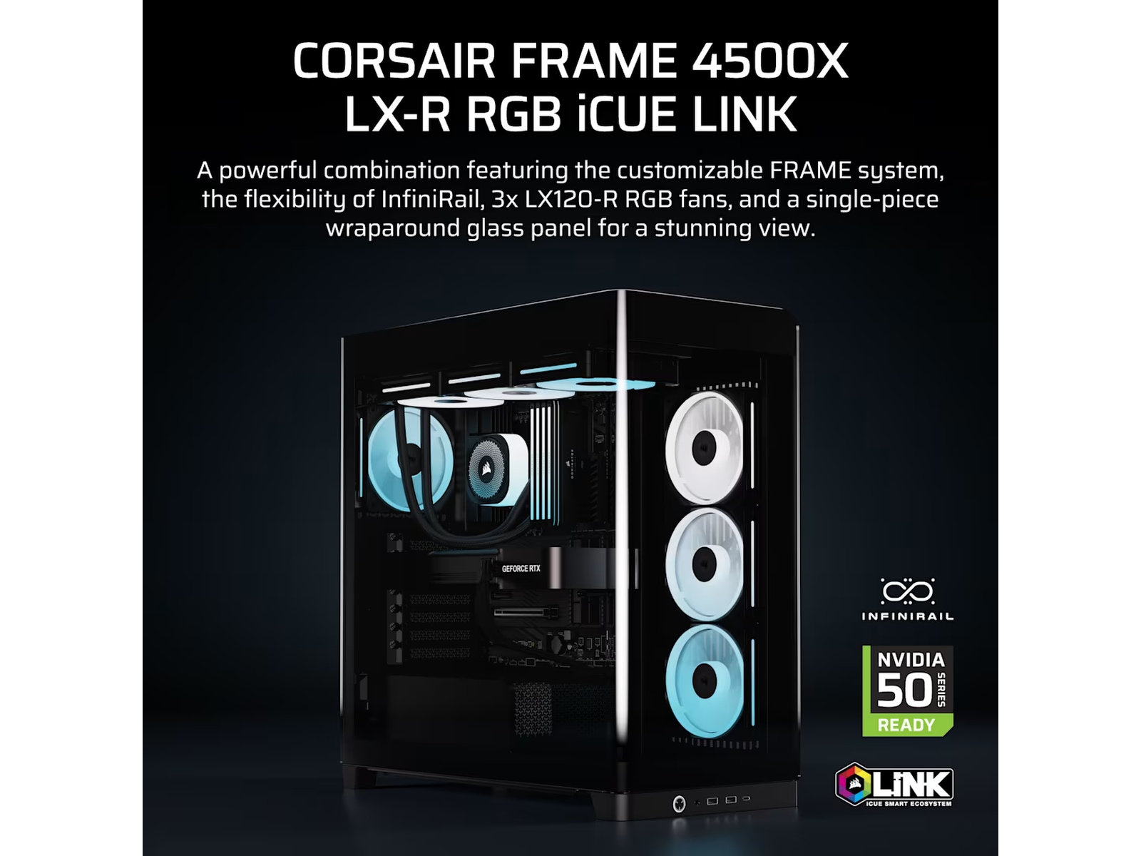 Corsair FRAME 4500X LX-R RGB Mid Tower (sort) -B-Grade Demo annet i datautstyr