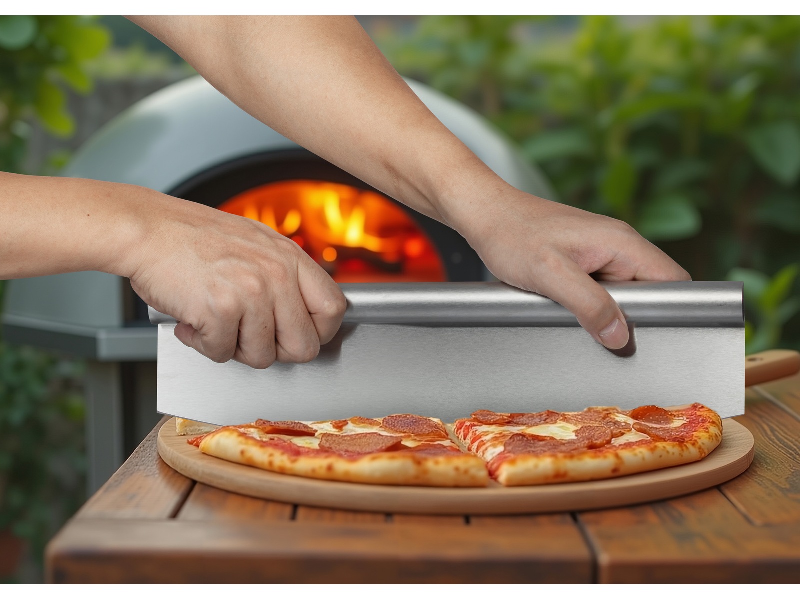 Austin and Barbeque Profesjonell Pizzaskjærer Grillverktøy & tilbehørssett