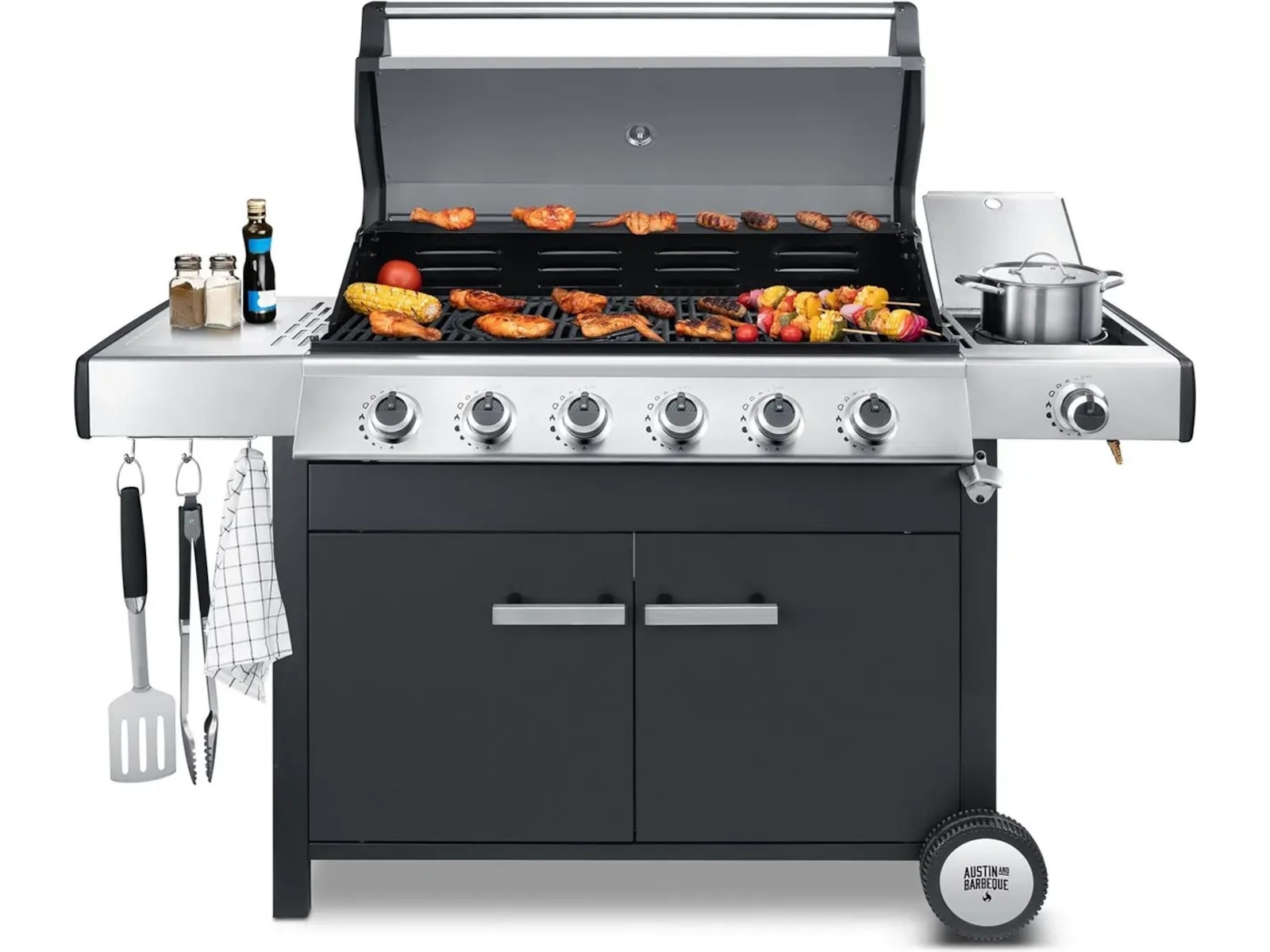 Austin and Barbeque Klassisk gassgrill 6 brennere Grill