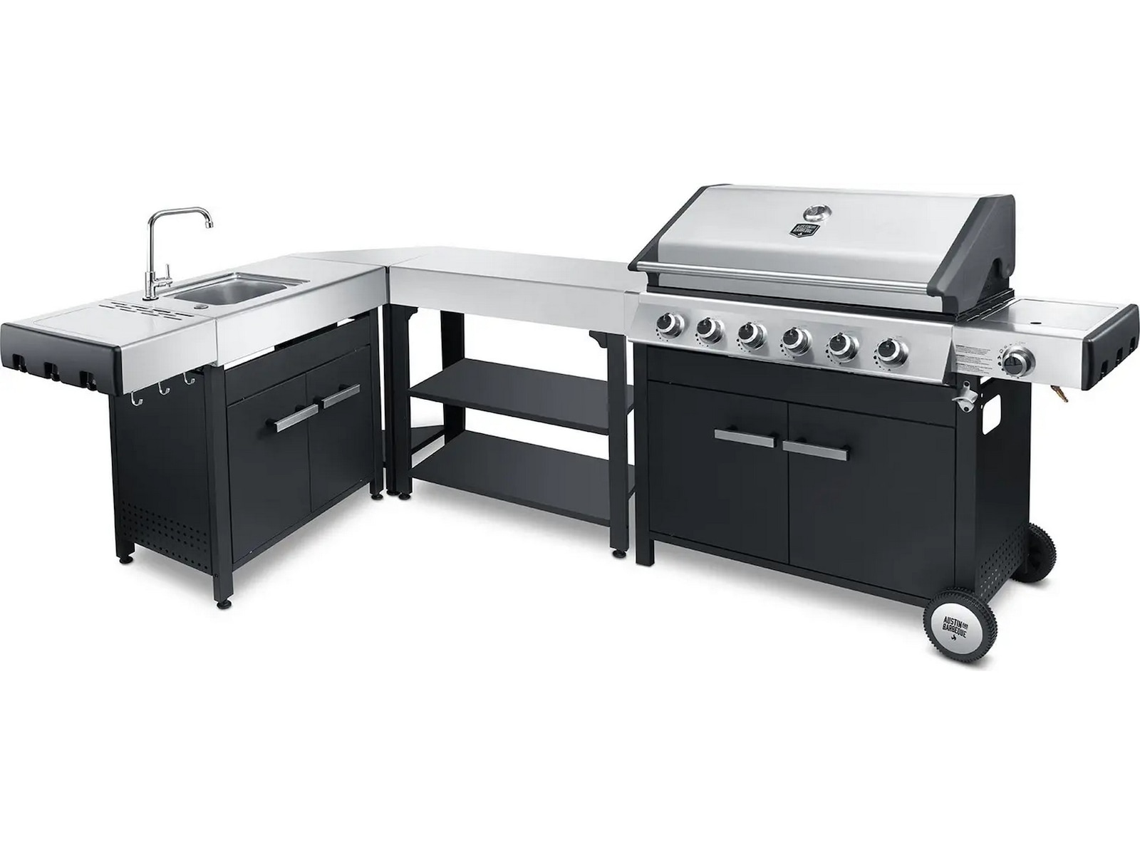 Austin and Barbeque Klassisk gassgrill 6 brennere Grill