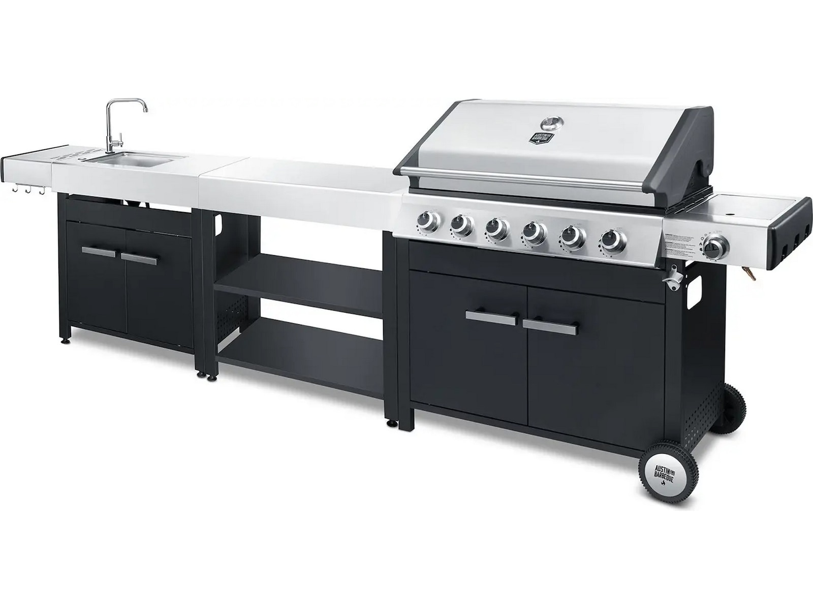 Austin and Barbeque Klassisk gassgrill 6 brennere Grill