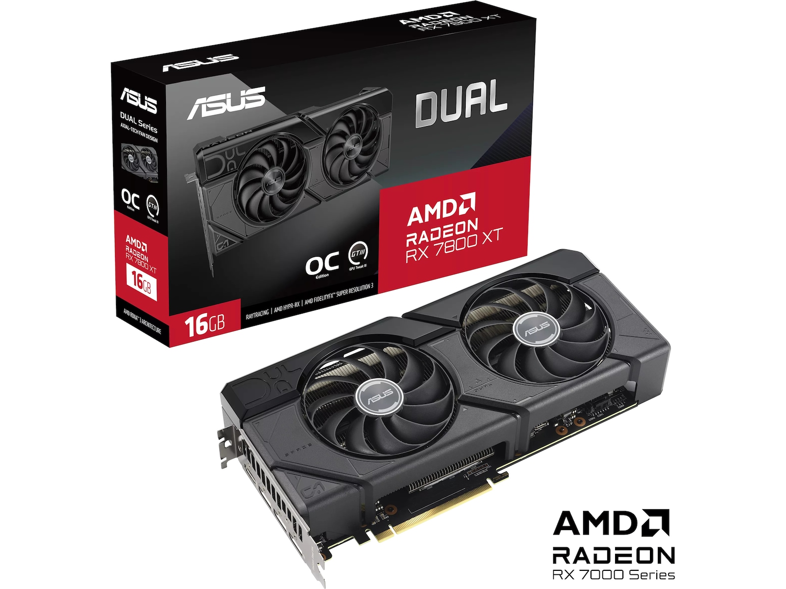 ASUS Dual Radeon RX 7800 XT OC -B-Grade Demo skjermkort