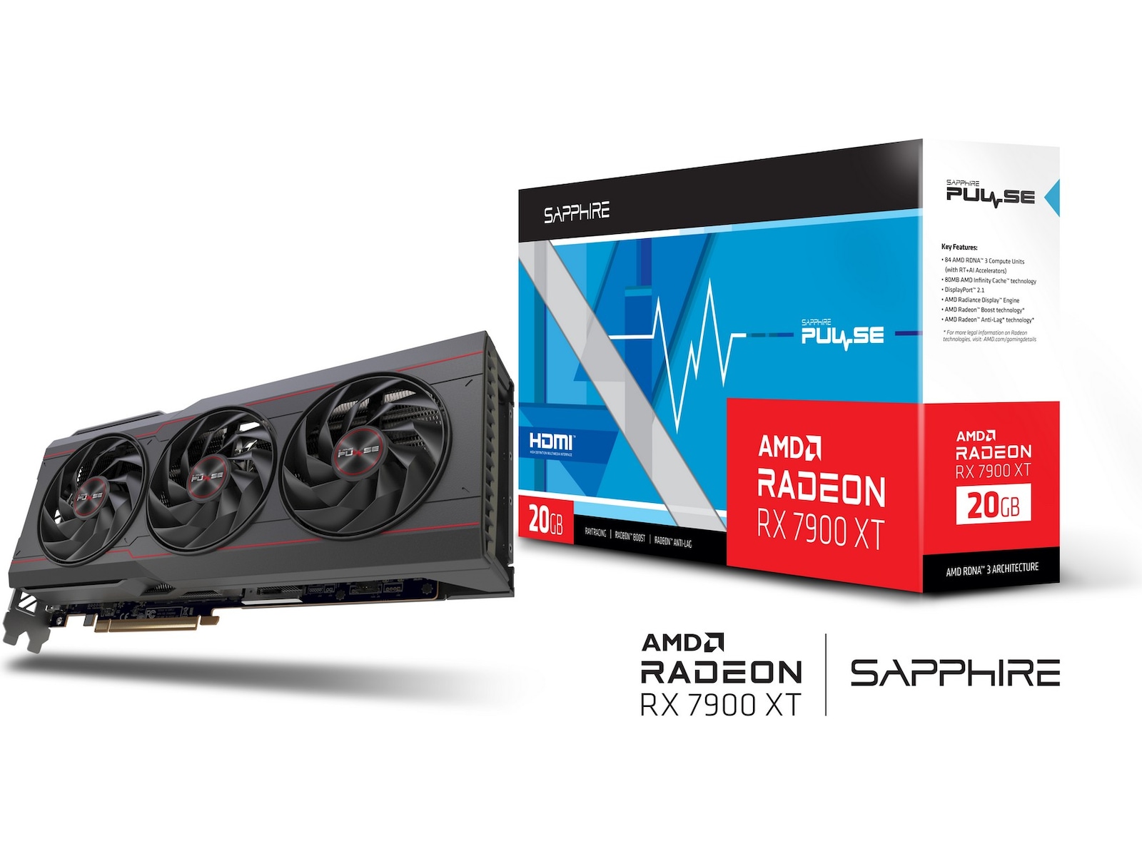 Sapphire PULSE AMD Radeon RX 7900 XT -B-Grade Demo skjermkort