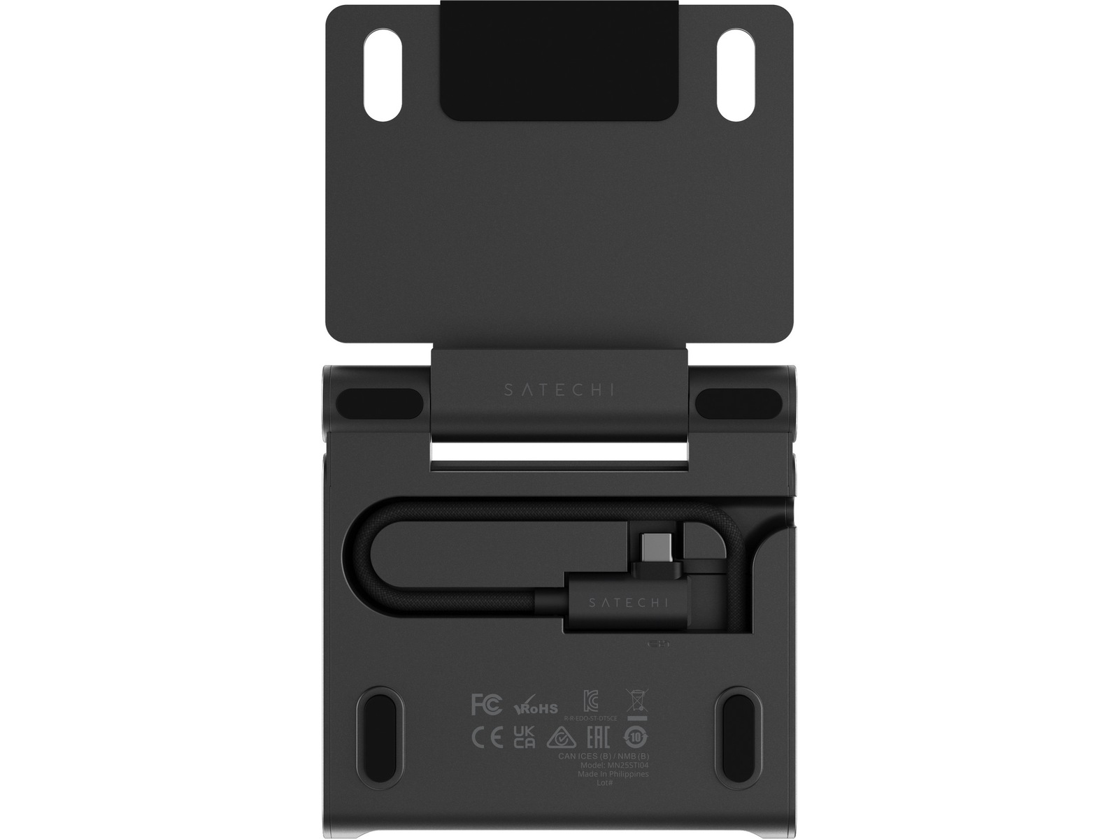 Satechi OnTheGo Foldable Stand Hub (Space Black) Dockingstasjon & USB-HUB