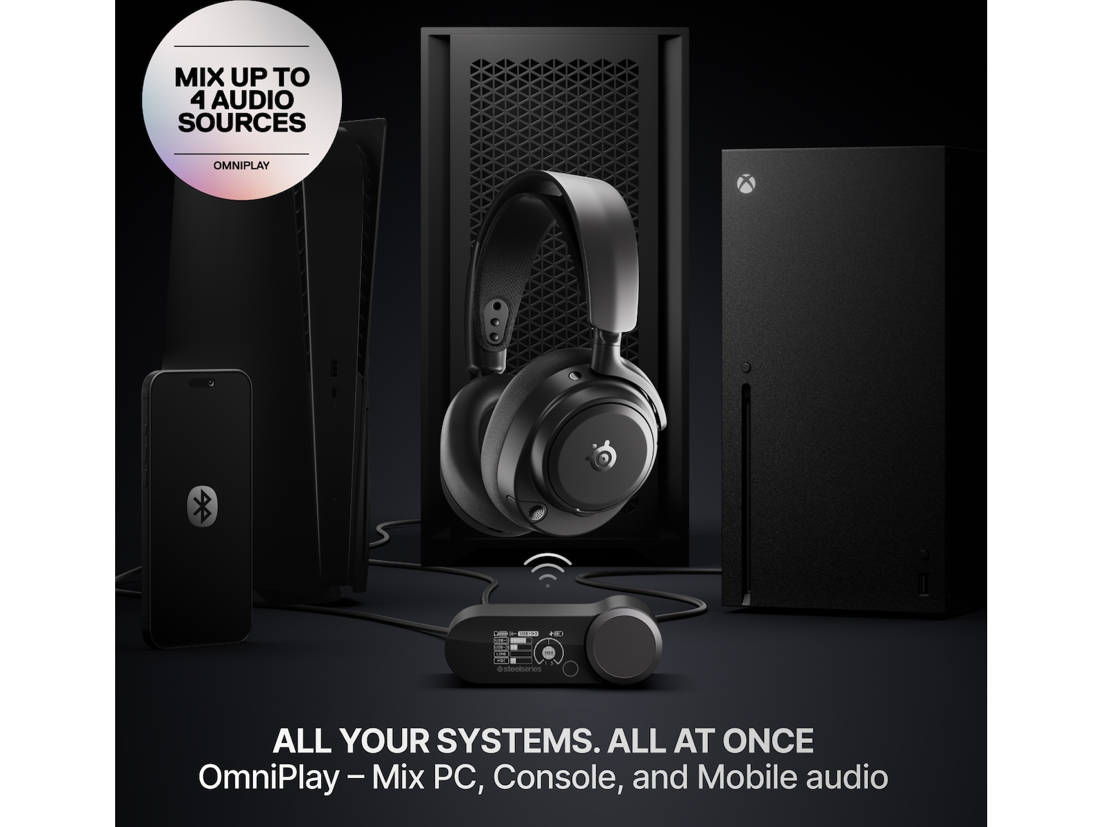 SteelSeries Arctis Nova Pro Omni trådløst gaming-headset (sort) Gamingheadset
