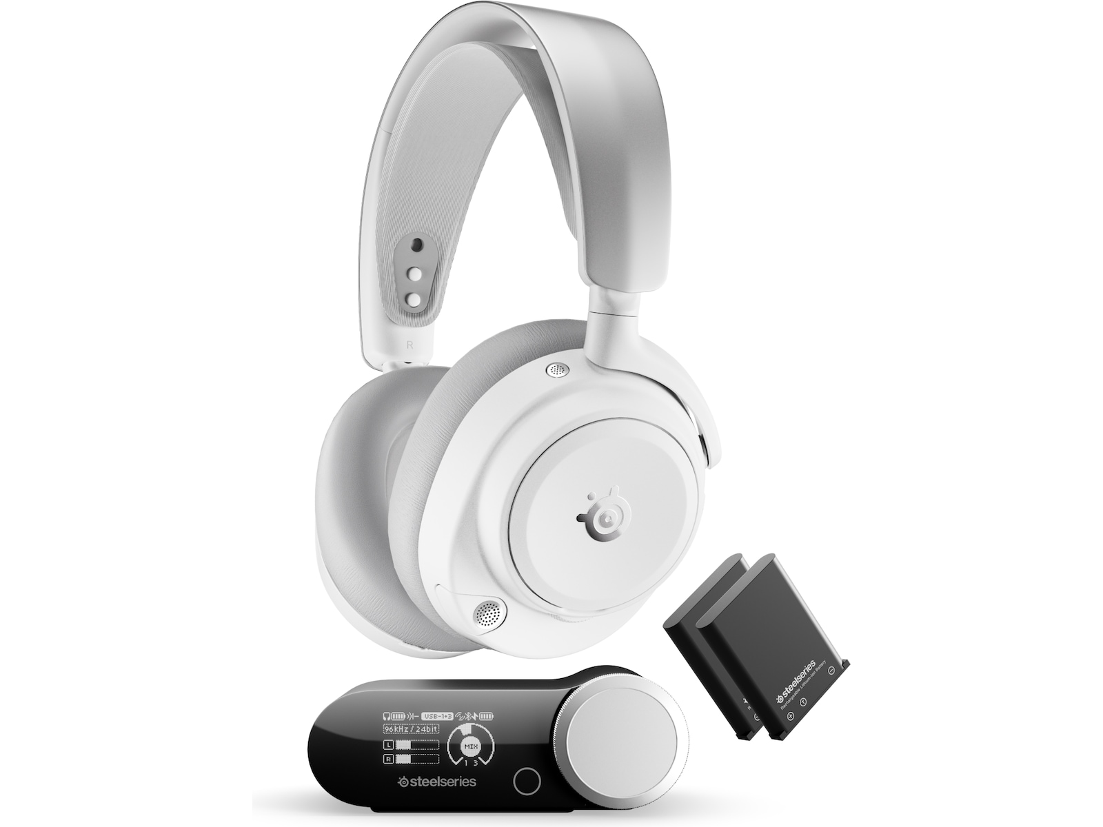SteelSeries Arctis Nova Pro Omni trådløst gaming-headset (hvit) Gamingheadset