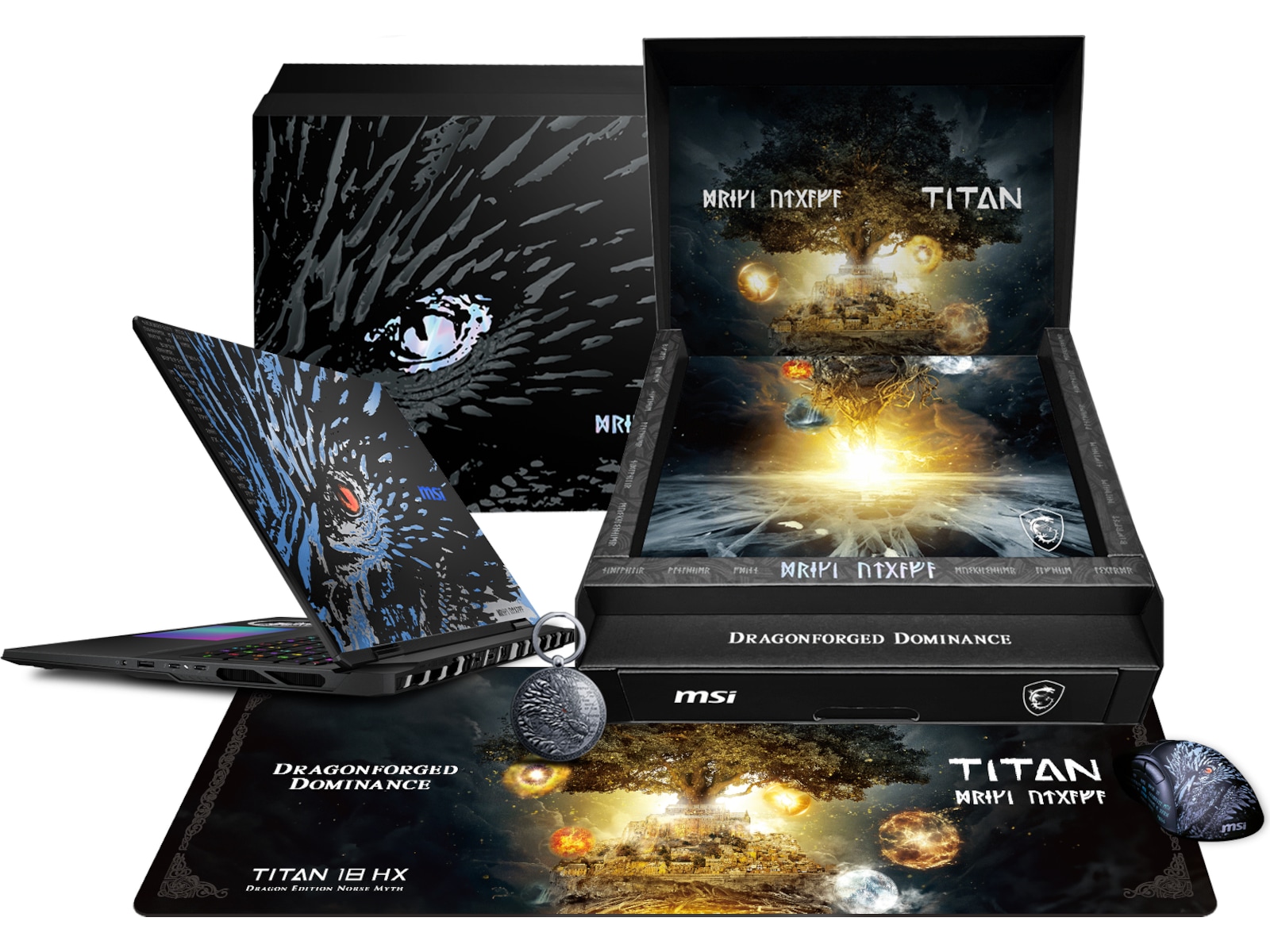 MSI Titan 18 HX Dragon Edition Norse Myth A2 -B-Grade Demo bærbar PC