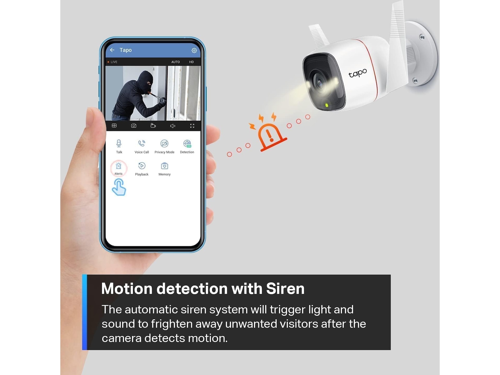 TP-Link Tapo C310 WiFi utendørs overvåkningskamera (hvit) - 2pk Overvåkningskameraer