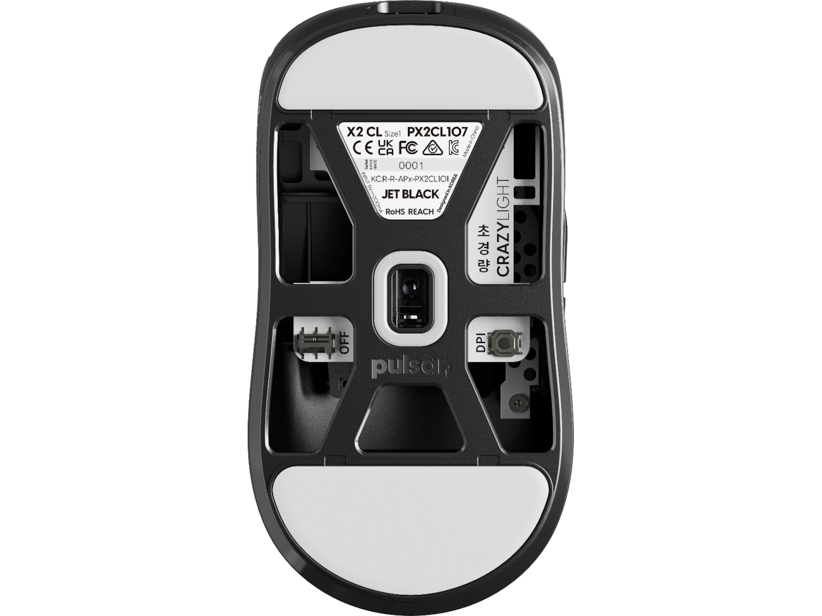 Pulsar X2 CrazyLight Trådløs Gamingmus (Jet Black) Gamingmus