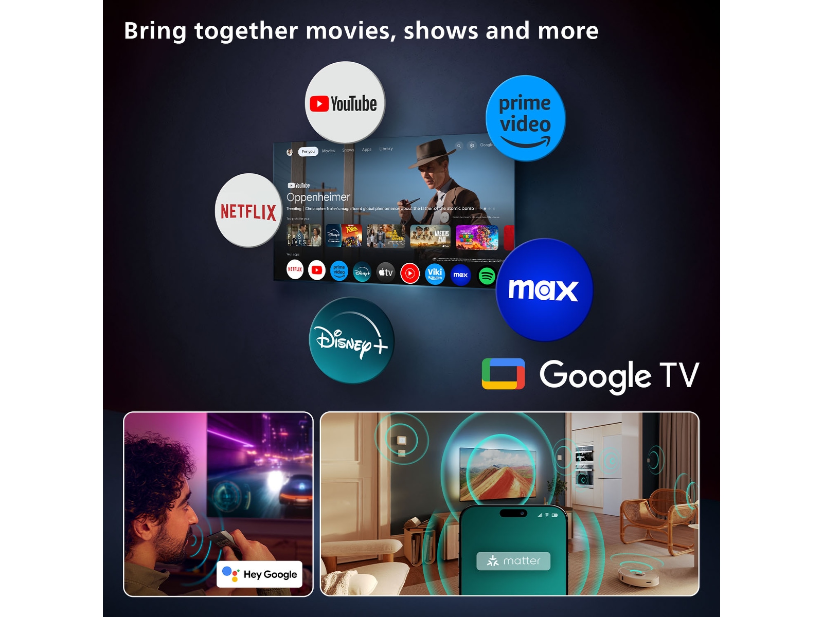 Philips 48" OLED810/12 OLED Smart Ambilight AI TV (2025) -B-Grade Demo TV/projektor