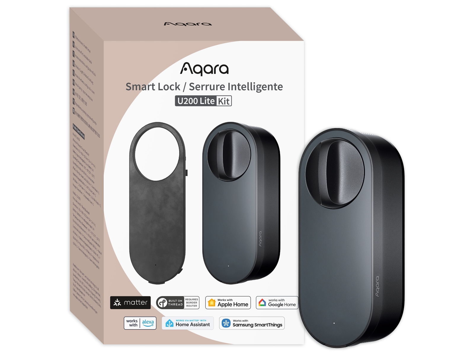 Aqara Smart Lock U200 Sett (sort) Elektronisk dørlås