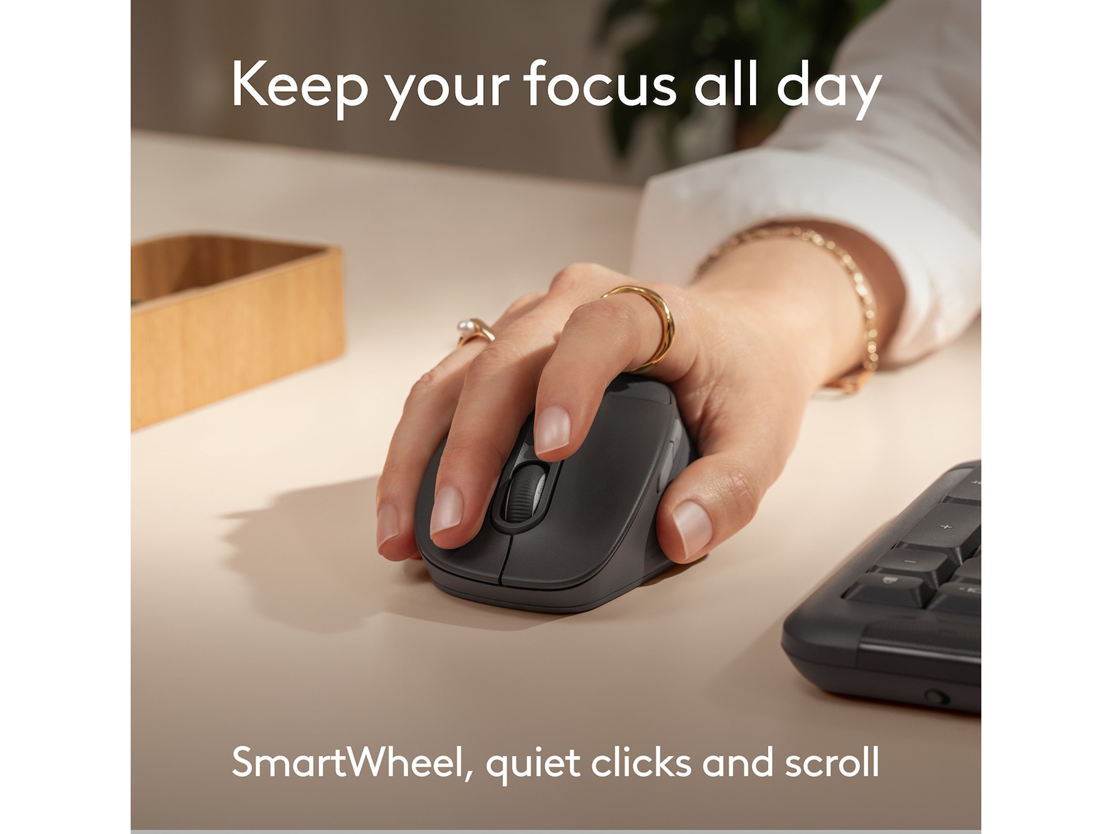 Logitech Signature Comfort M850 L trådløs mus (graphite) Mus