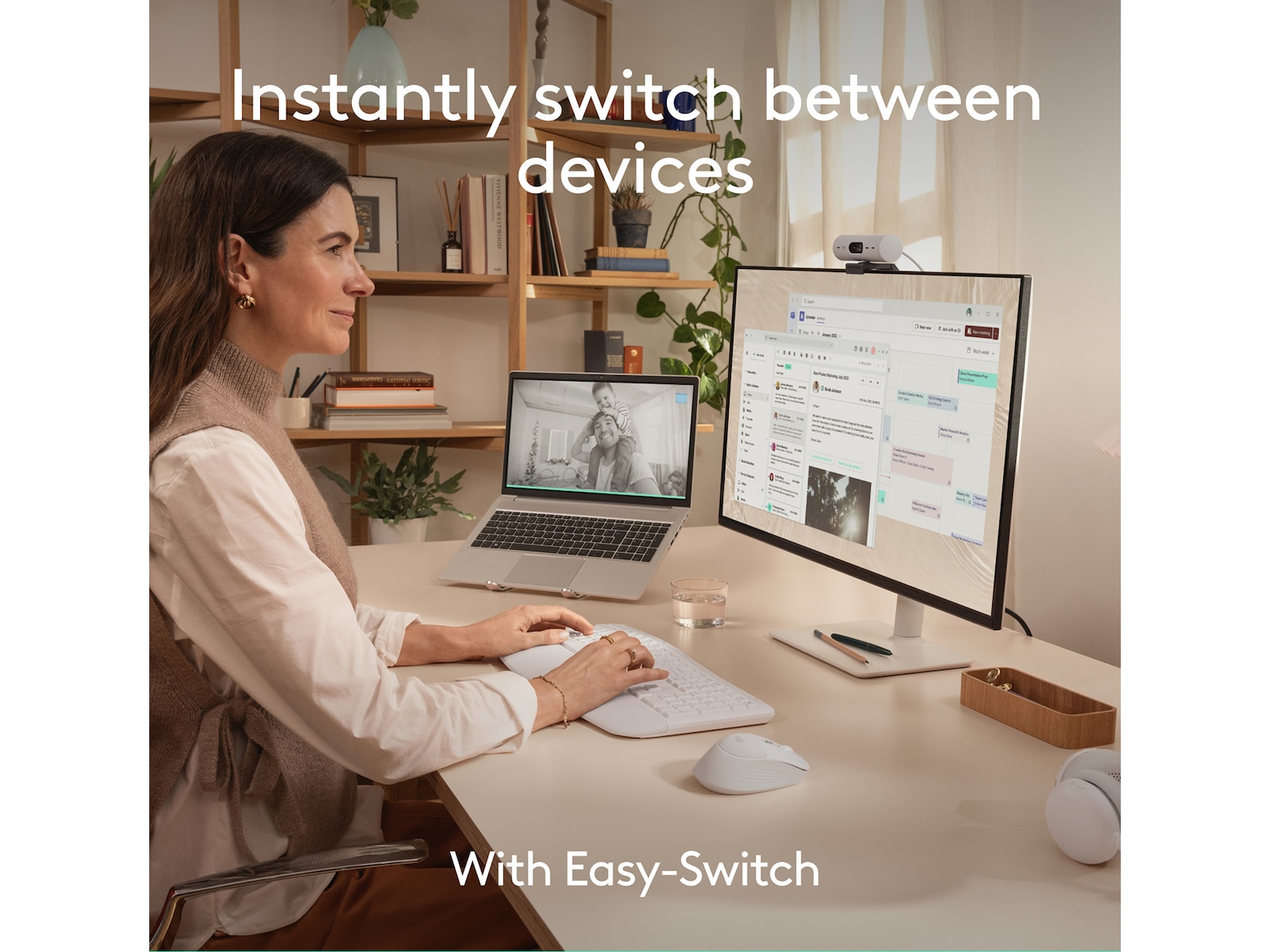 Logitech Signature Comfort M850 L trådløs mus (hvit) Mus