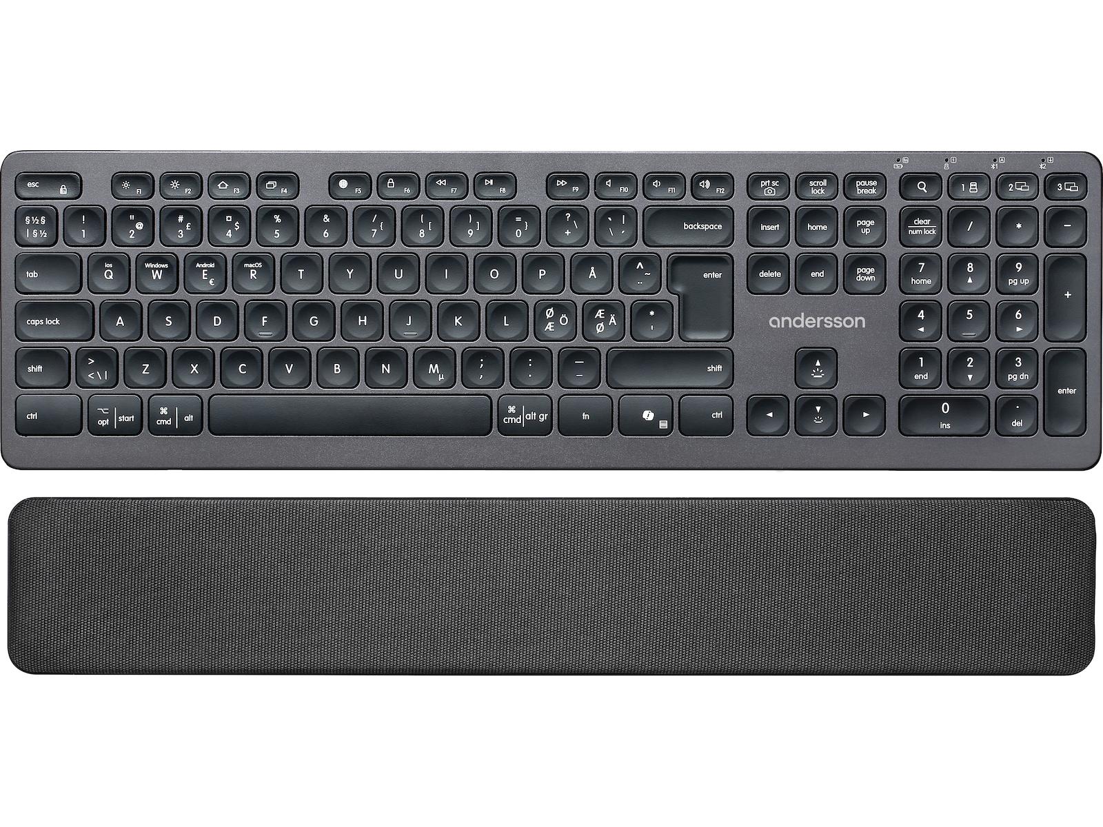 Andersson WSK-4000 trådløst tastatur med aluminium Tastatur