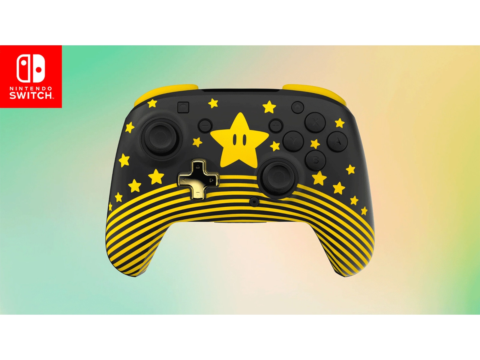 PowerA Trådløs kontroller Nintendo Switch Super Mario Star (Lyser i mørket) Tilbehør til spillkonsoller