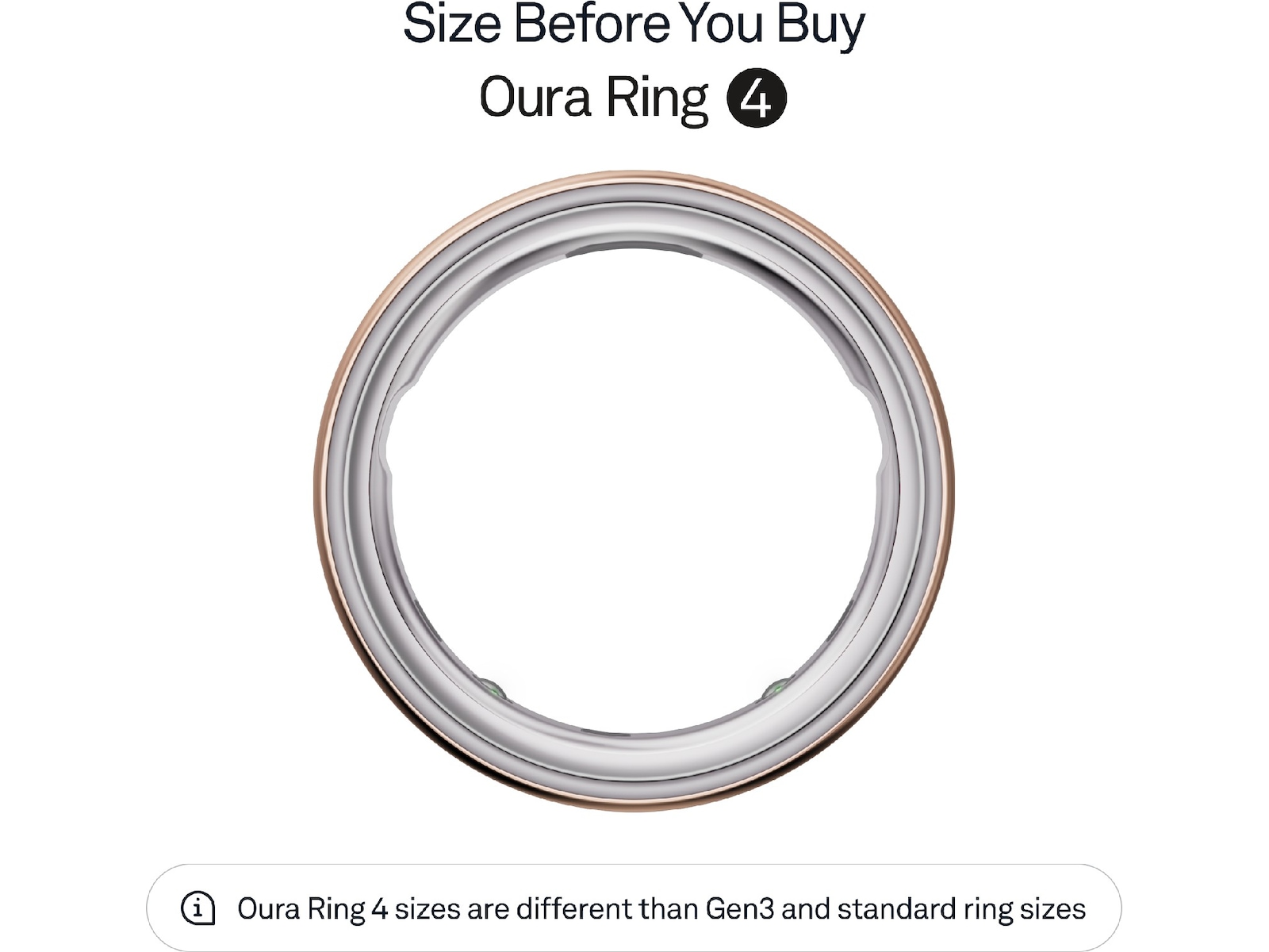 Oura Ring 4 Smart Ring str. 8 (rosegull) -B-Grade Demo tilbehør til mobiler & klokker