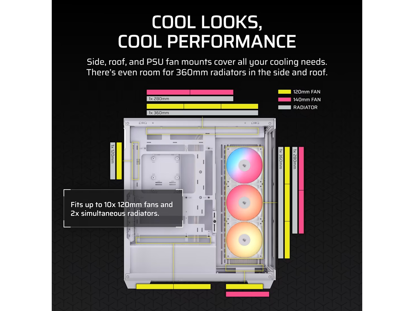 Corsair 3500X RSR ARGB Mid Tower (hvit) -B-Grade Demo annet i datautstyr