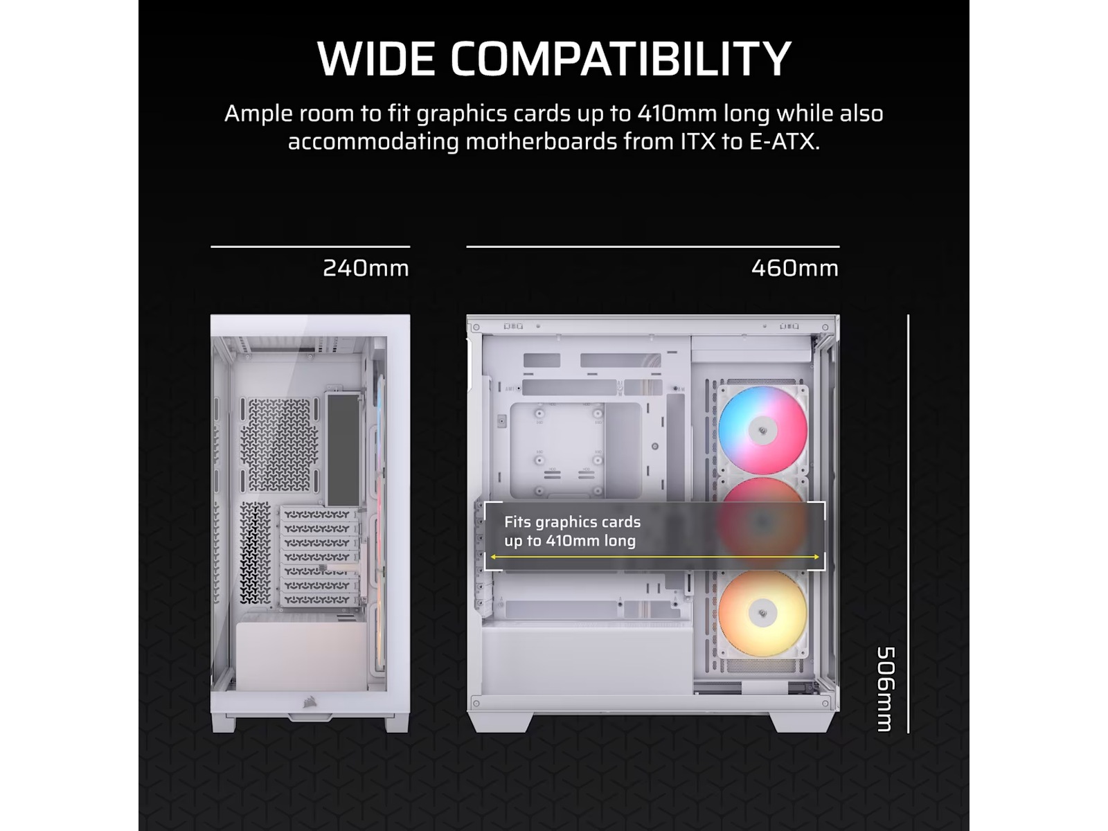 Corsair 3500X RSR ARGB Mid Tower (hvit) -B-Grade Demo annet i datautstyr