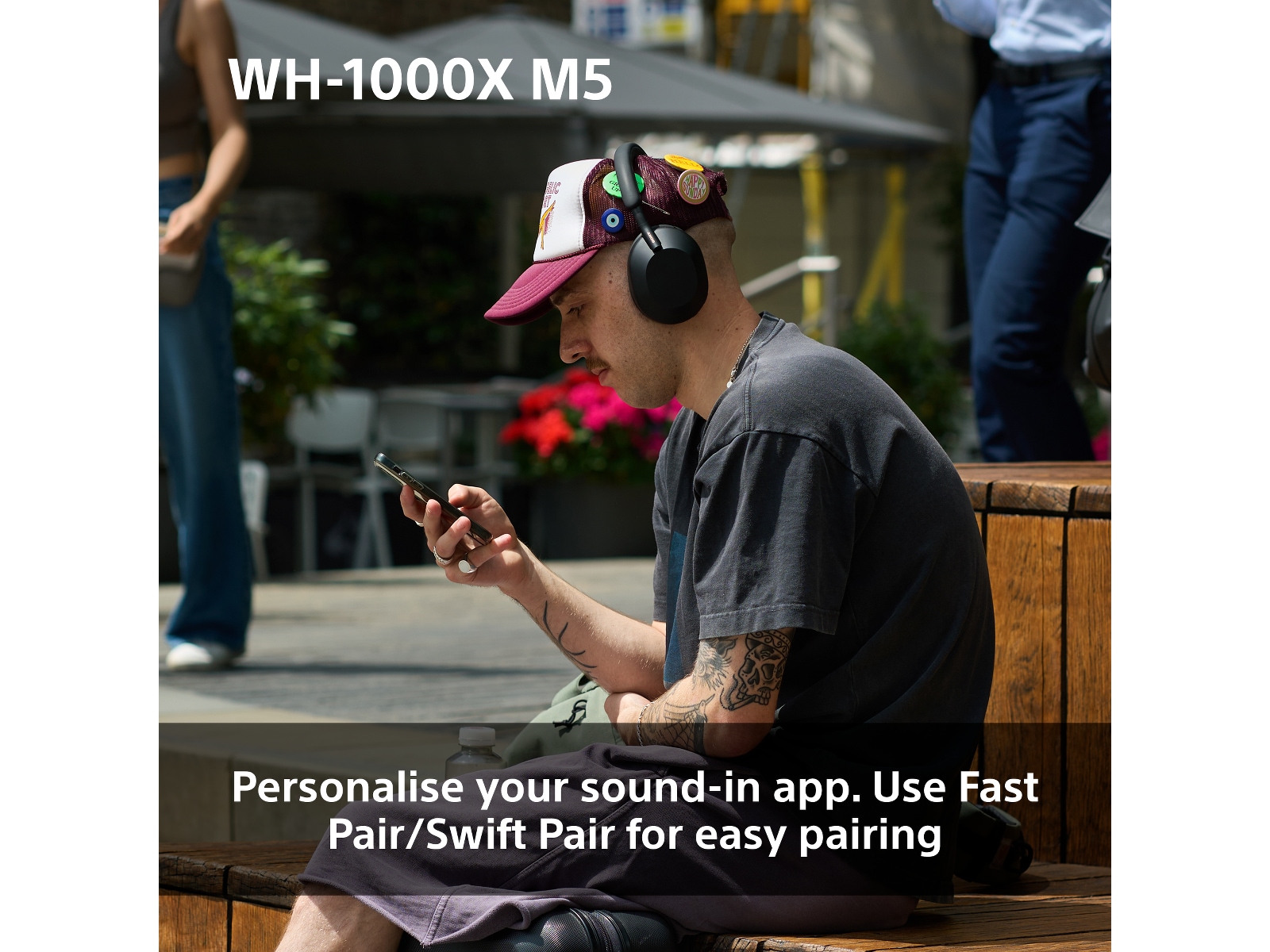 Sony WH-1000XM5 trådløse hodetelefoner, Over-Ear (sølv) -B-Grade Demo headset