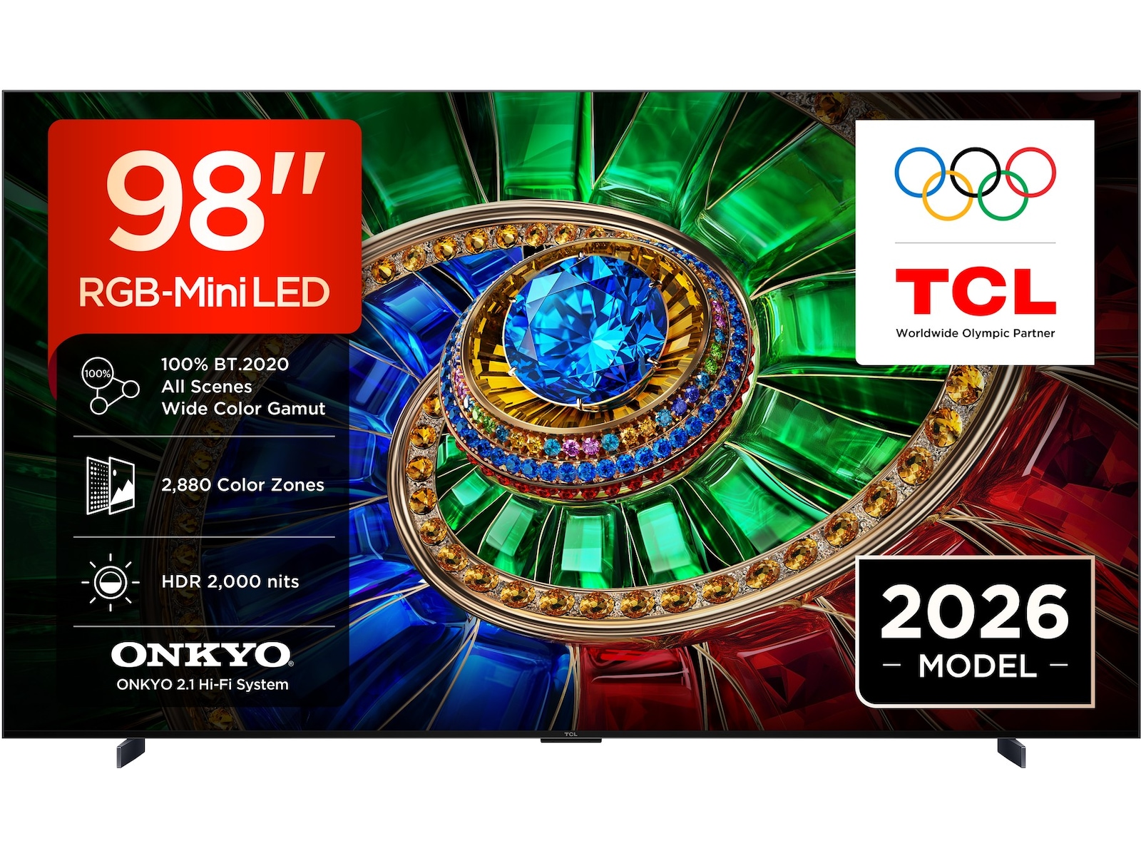 TCL 98" RM7L RGB-Mini LED Smart TV (2026) Over 80 tommer TV