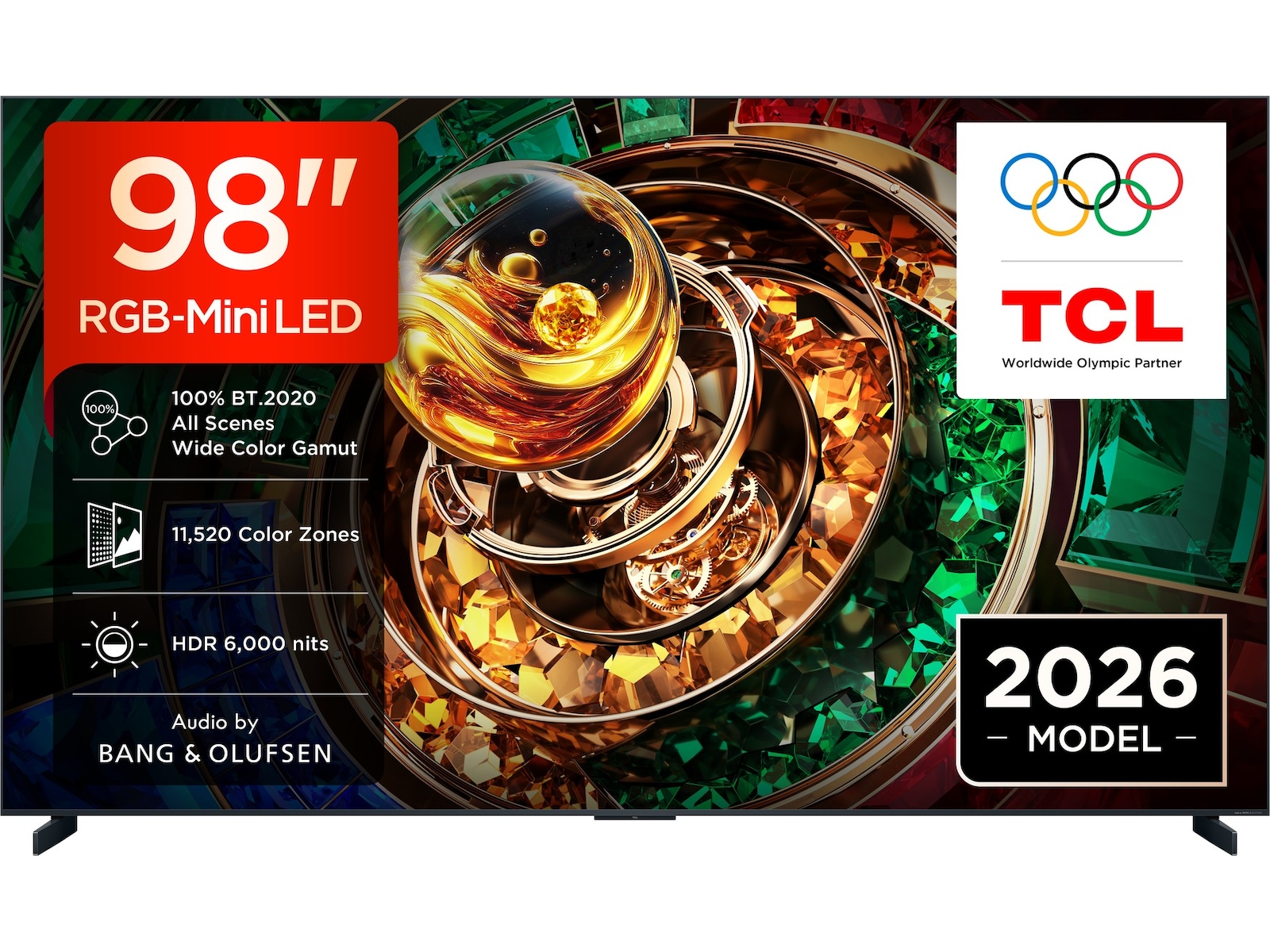 TCL RM9L 98” RGB-Mini LED 4k Smart TV (2026) Over 80 tommer TV