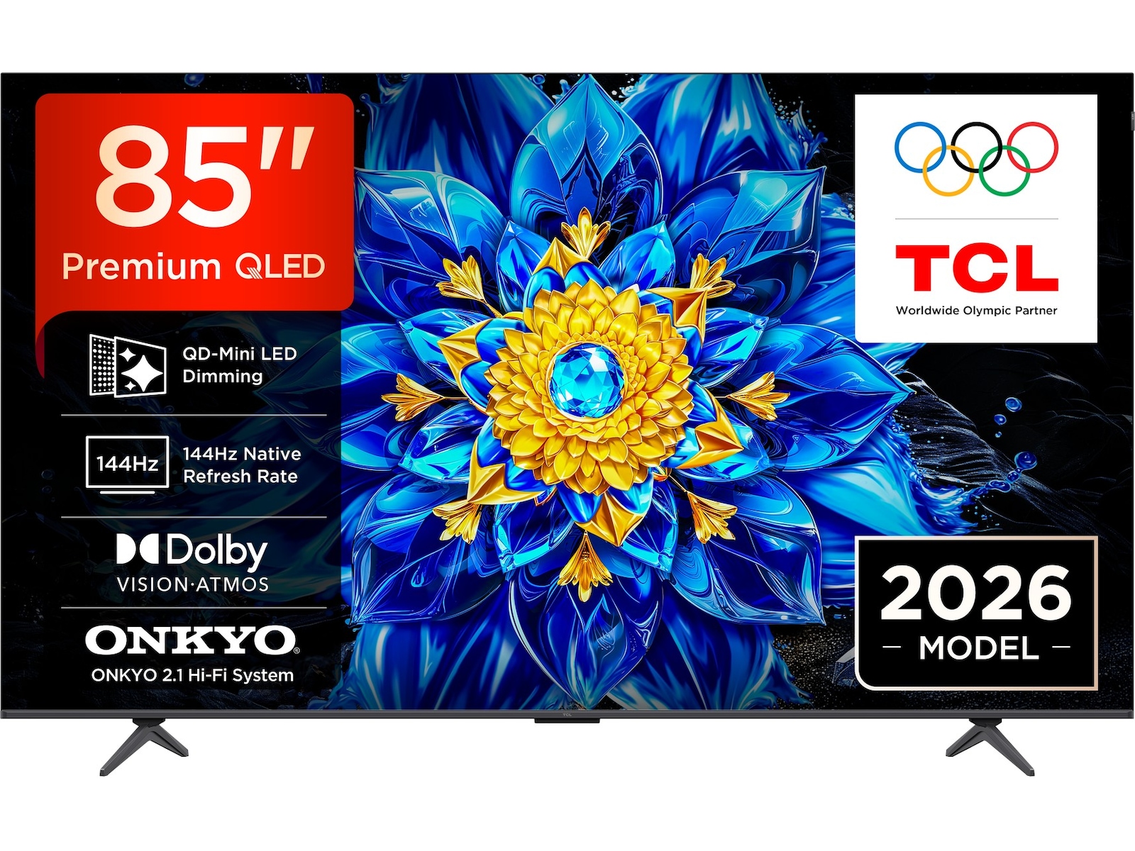TCL T8D 85” 4K QD-Mini LED Smart TV (2026) Over 80 tommer TV