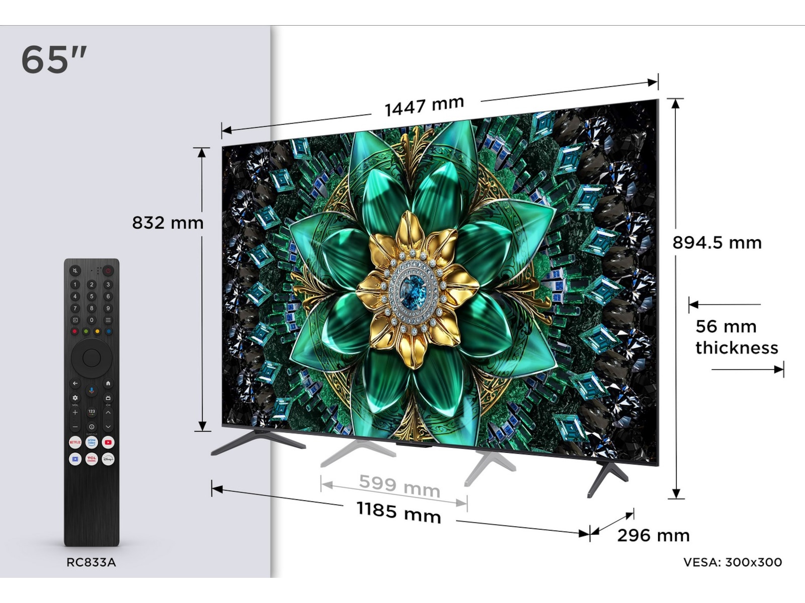 TCL 65" Q6C Premium QD-MiniLED TV (2026) 60 - 69 tommer TV