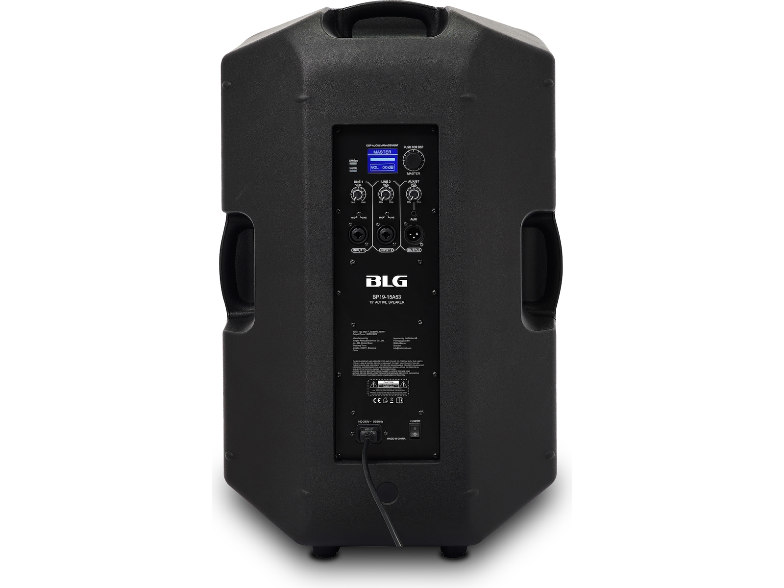 Active PA-høyttaler 15" 500W RMS, DSP, Bluetooth Høyttalere