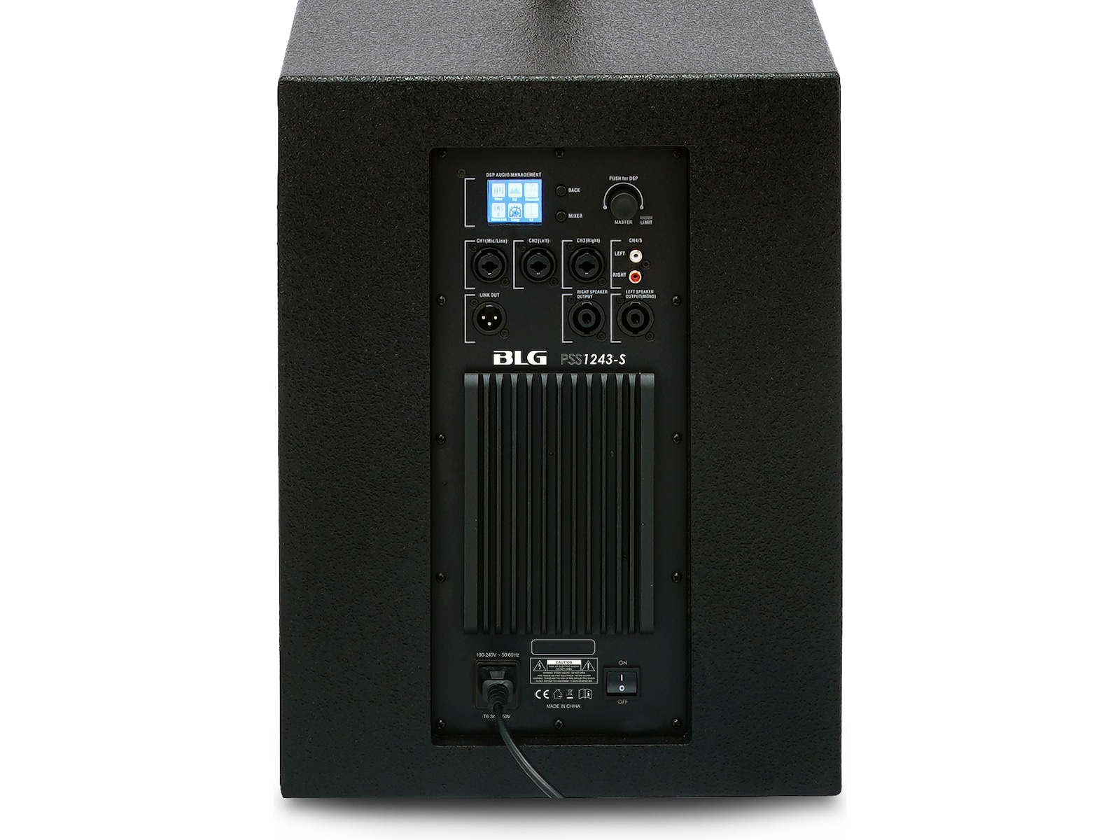 BLG PSS1243 2-Way Active PA-system, 12" Sub, Bluetooth 5.3 Høyttalere