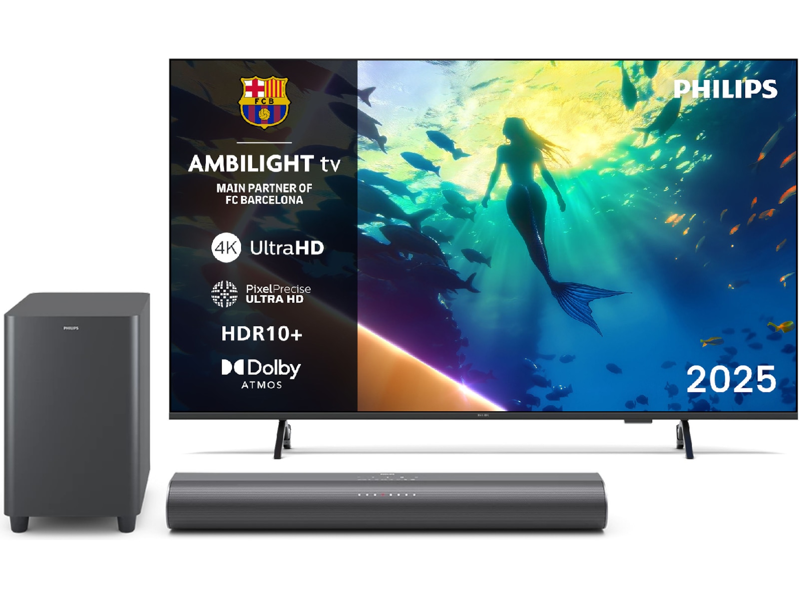 Philips 50" 4K LED Smart Ambilight TV + Soundbar 50 - 59 tommer TV