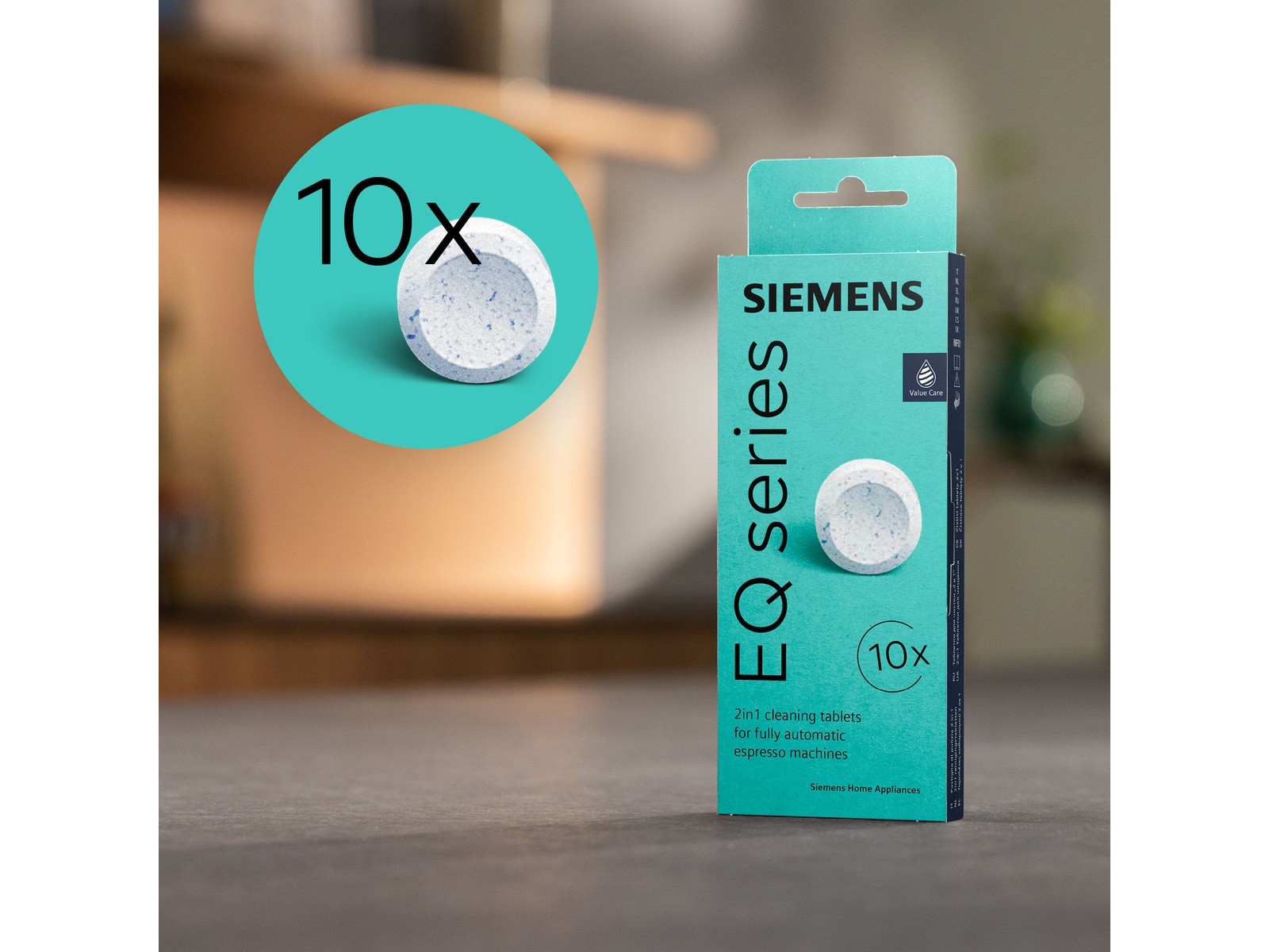 Siemens EQ900 Automatisk kaffemaskin TQ903R09 (sort) + rengjøringstabletter Espressomaskiner