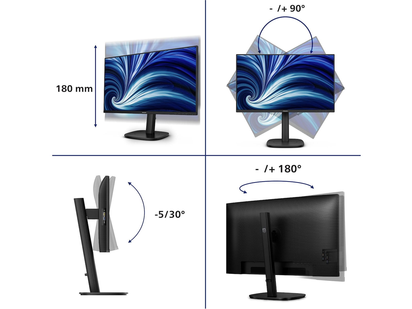 Philips 24" skjerm 24B2U3301D/00 Skjermer