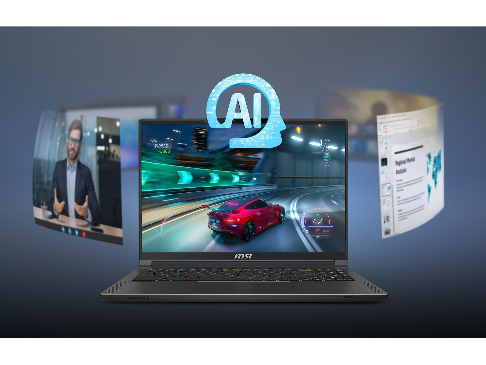 MSI Stealth A16 AI+ 16" QHD+ OLED 240 Hz Gaming laptop