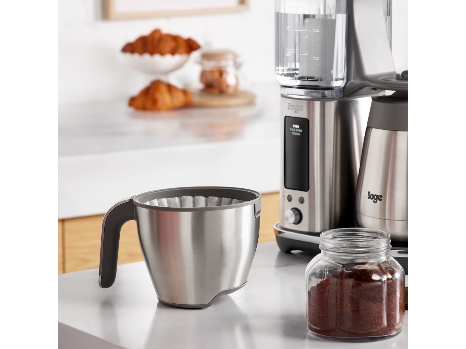 Sage the Luxe Brewer Thermal Kaffemaskine (børstet rustfritt stål) Kaffetraktere