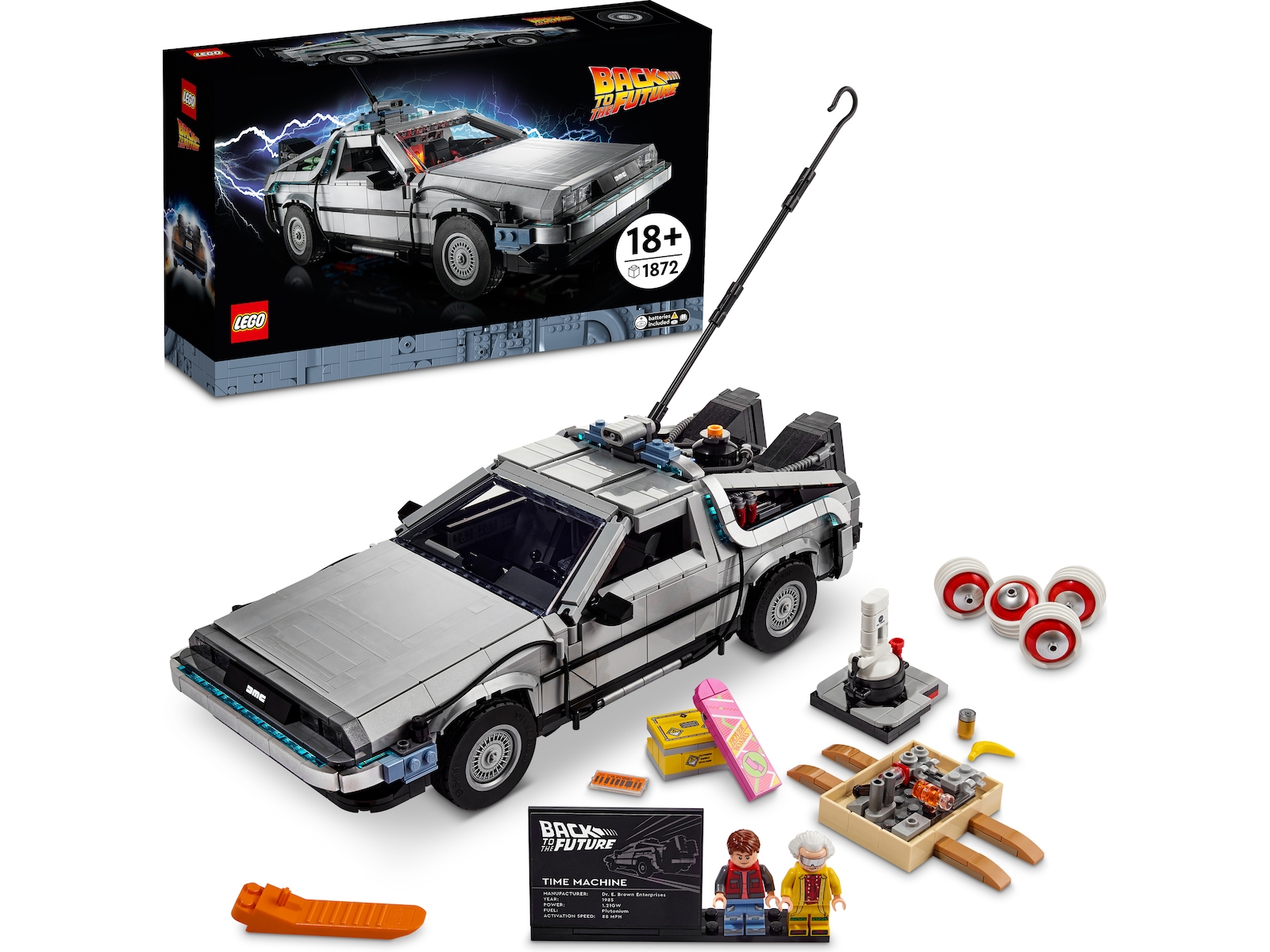 LEGO Icons Tidsmaskinen fra Tilbake til fremtiden 10300 LEGO