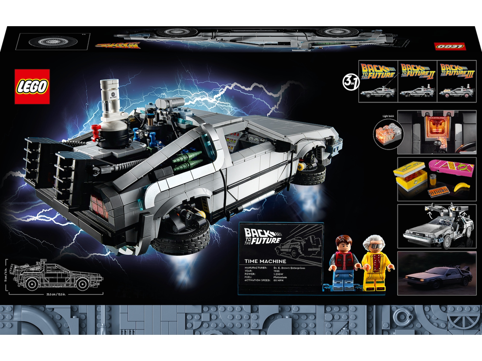 LEGO Icons Tidsmaskinen fra Tilbake til fremtiden 10300 LEGO