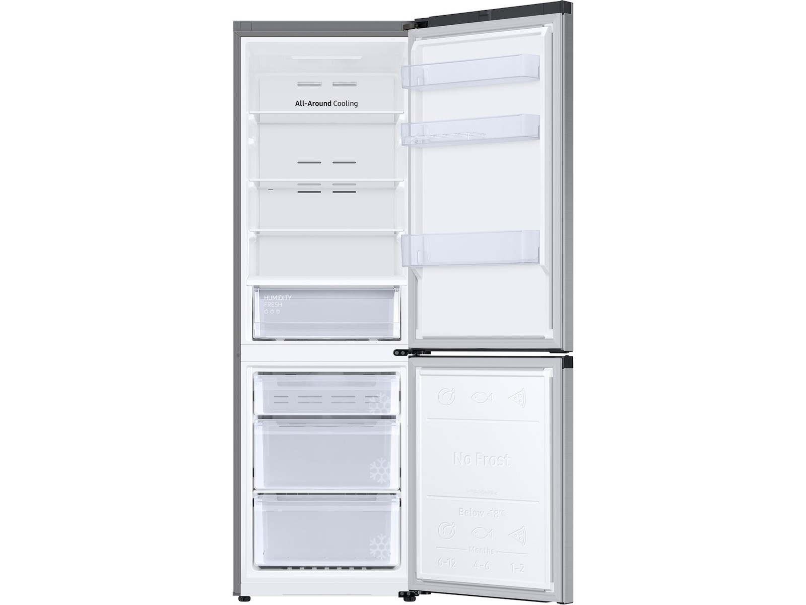 Samsung Series 6 Kjøl- og fryserskap (sølv) Kombiskap