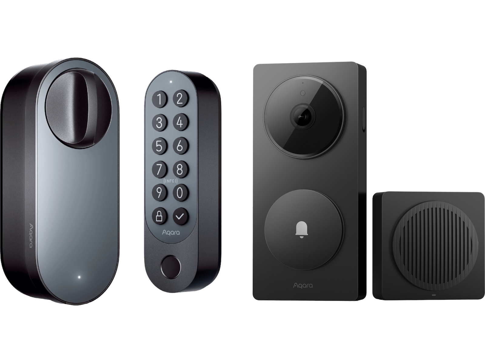 Aqara Smart Lock U200 Lite Kit + Doorbell Camera Hub G410 Elektronisk dørlås