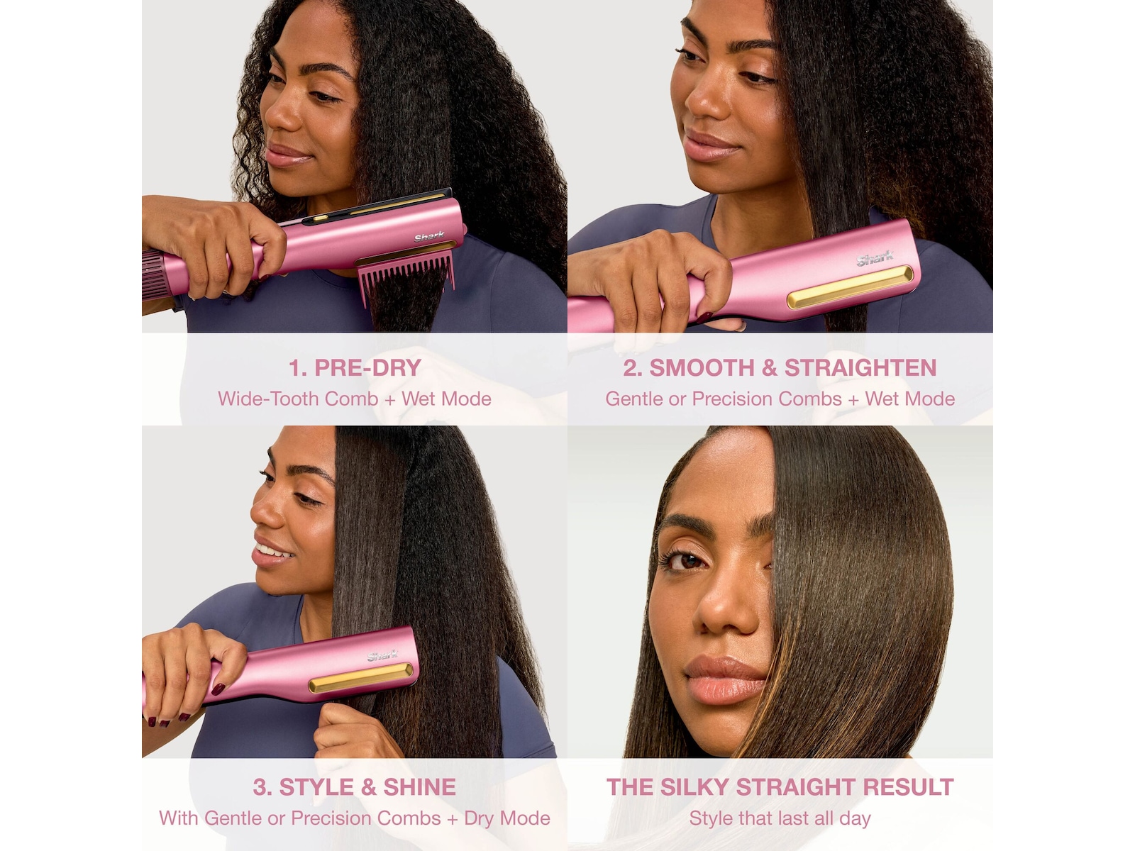 Shark HT401EUPK Silki Pro Straight rettetang (Pink) Hårpleie & styling