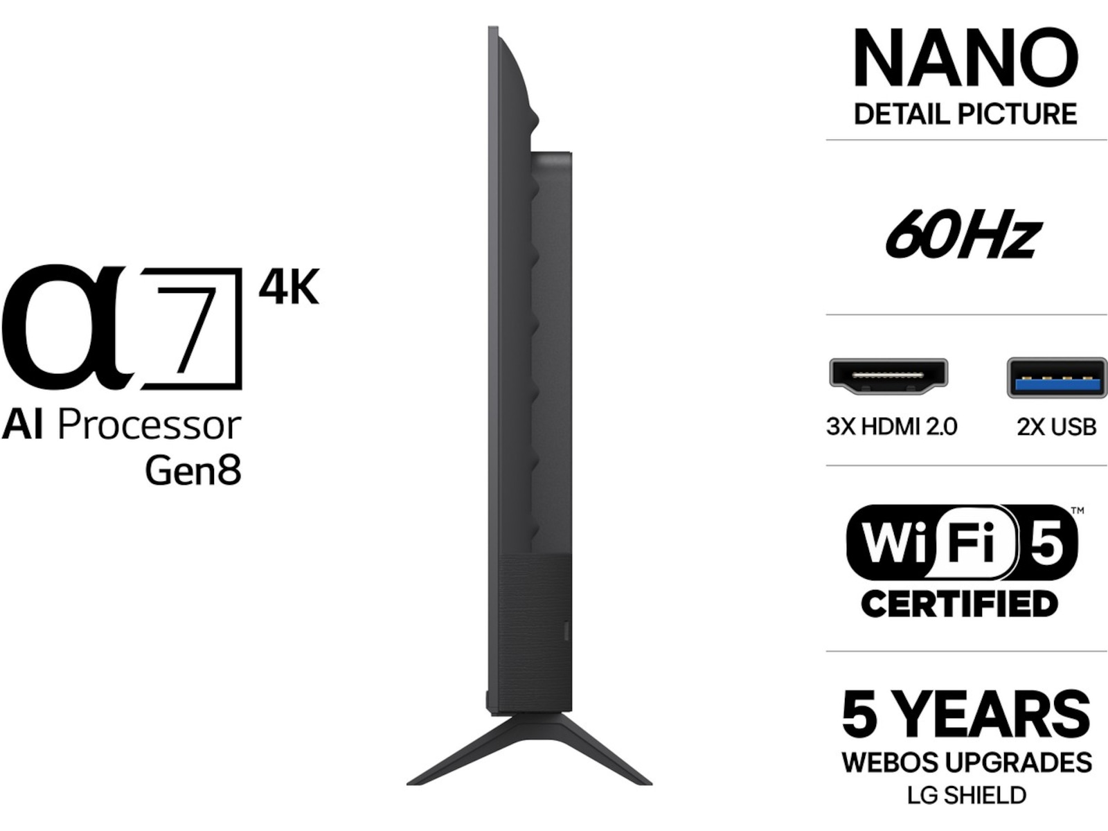 LG 43" NU90 Nano UHD Smart TV (2026) 20 - 49 tommer TV