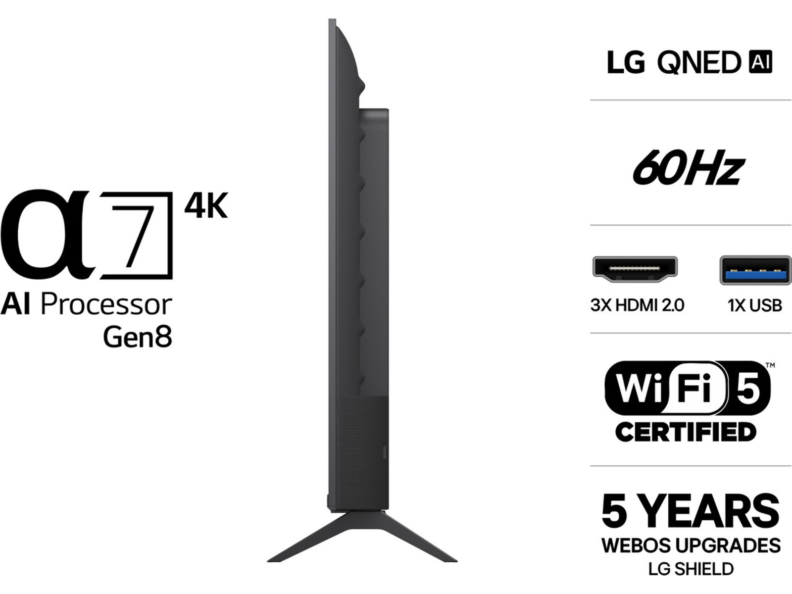 LG 43" QQNED70 MiniLED 4K Smart TV (2026) 20 - 49 tommer TV