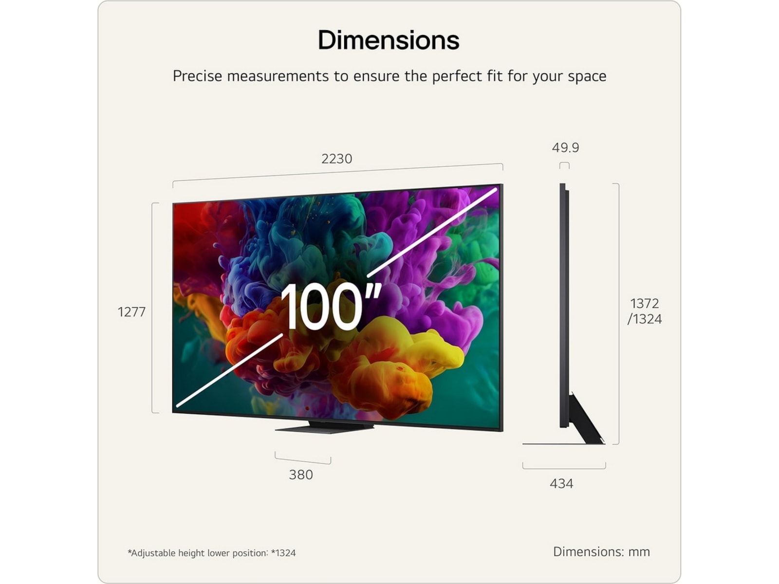 LG 100'' QNED evo AI 87B6 MiniLED 4K TV (2026) Over 80 tommer TV