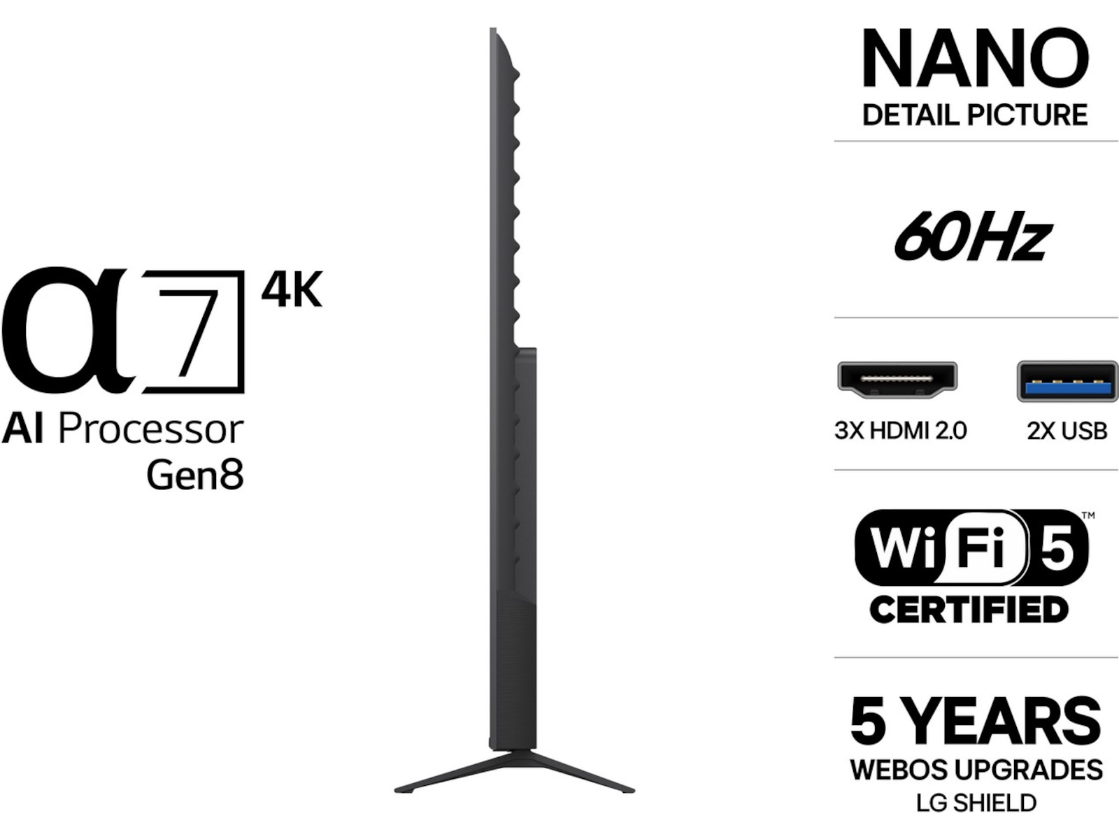 LG 85" NU90 Nano UHD Smart TV (2026) Over 80 tommer TV