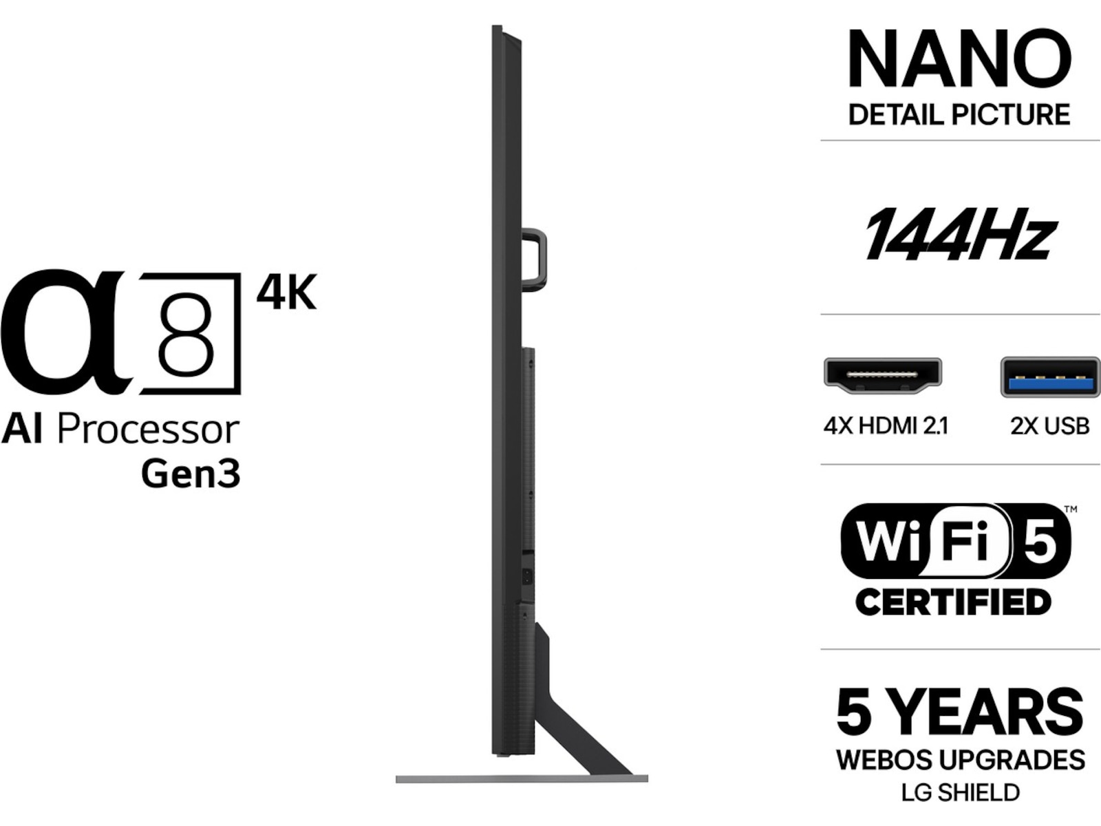 LG 98" NU90 Nano UHD Smart TV (2026) Over 80 tommer TV