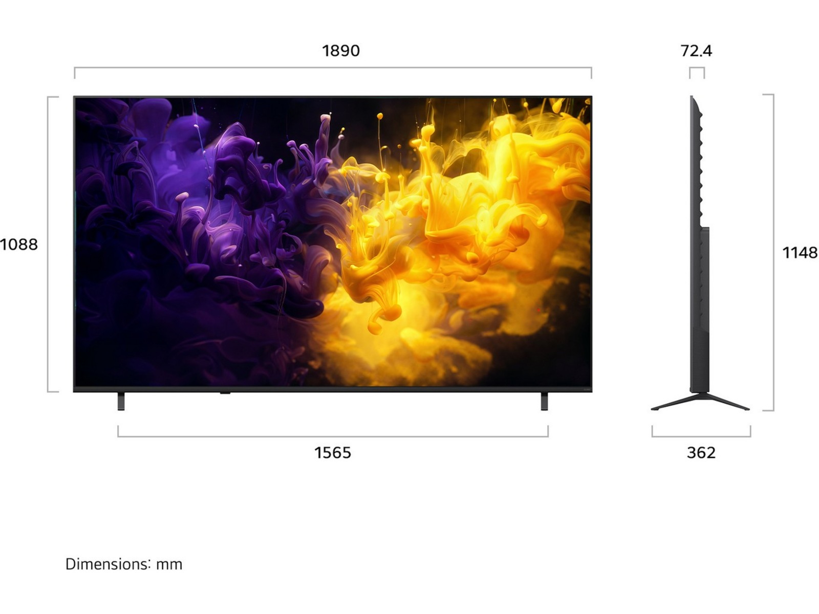 LG 85" QNED70 MiniLED 4K Smart TV (2026) Over 80 tommer TV